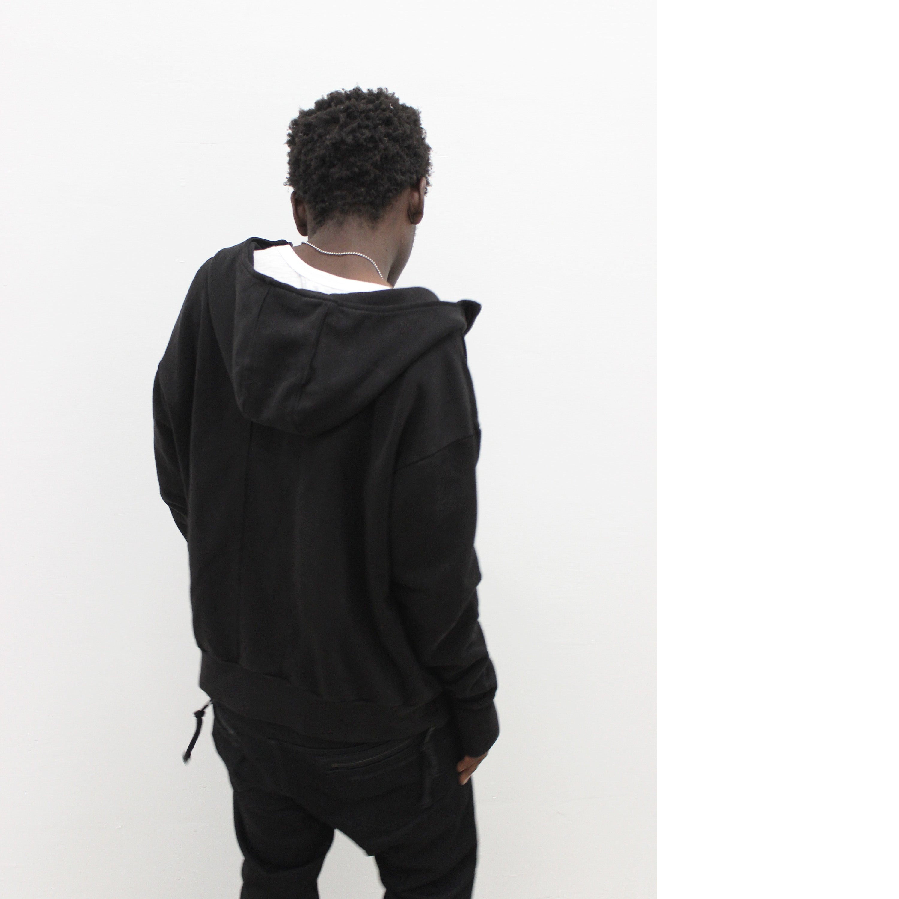 Black Zip Up Hood e