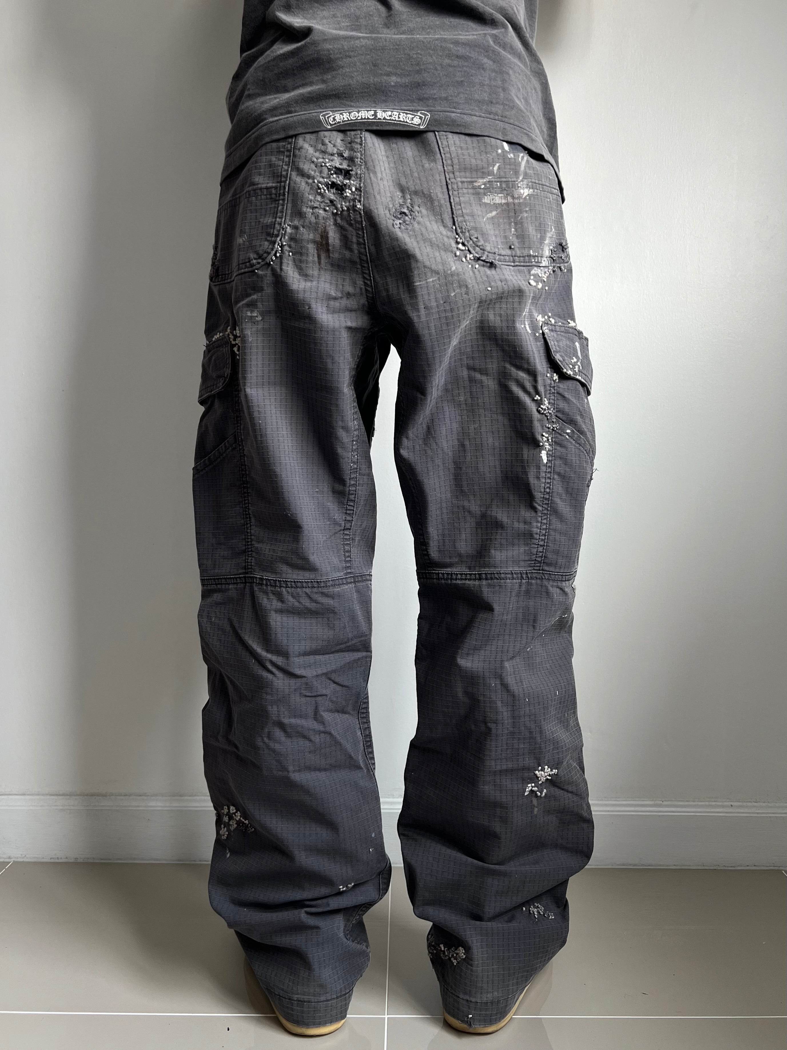 """Embroidered' Dot cargo pants