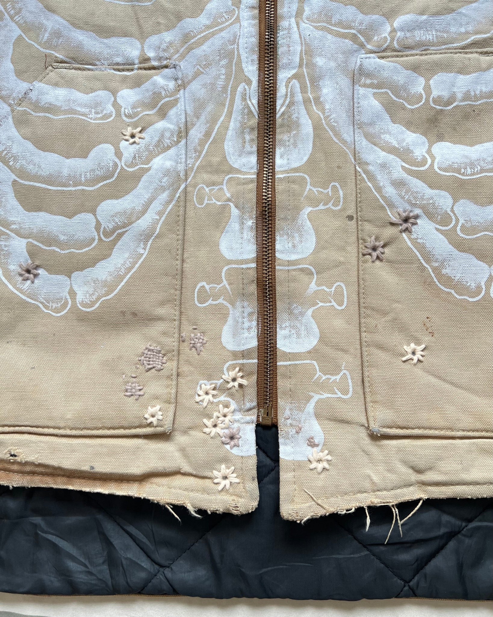""SKELETON' Tan Vest