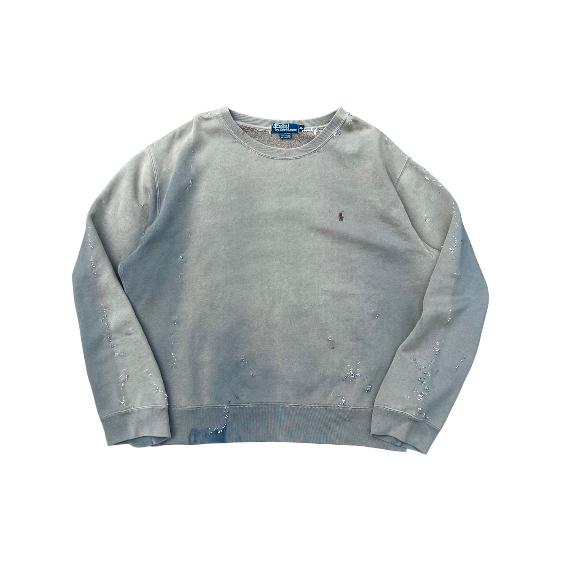 "Embroidered "Dot' Grey Green Sun Faded (POLO)