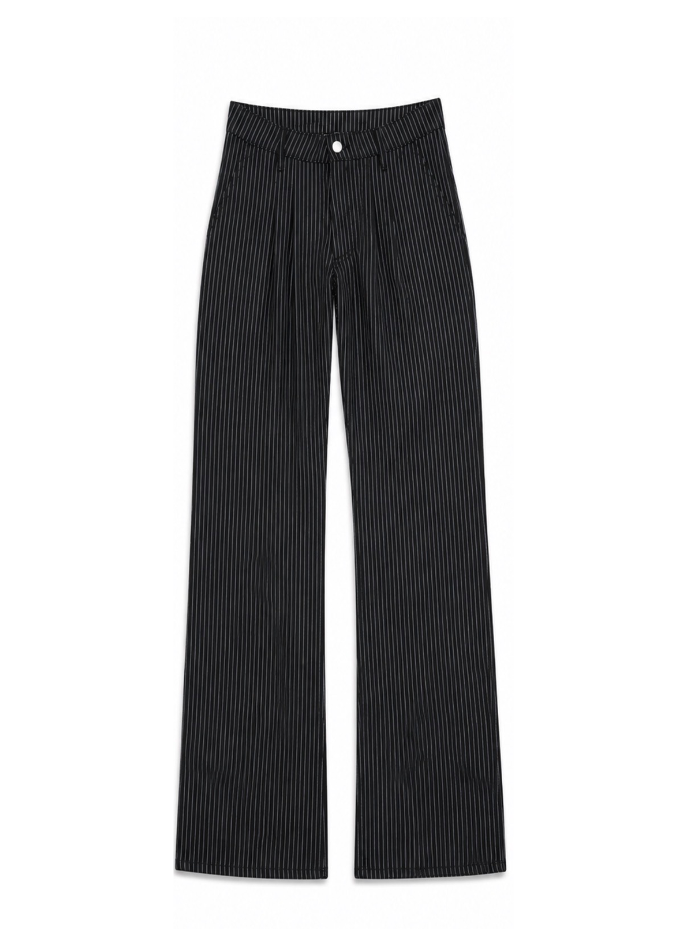 Ballroom Bootcut Black & White pinstripe