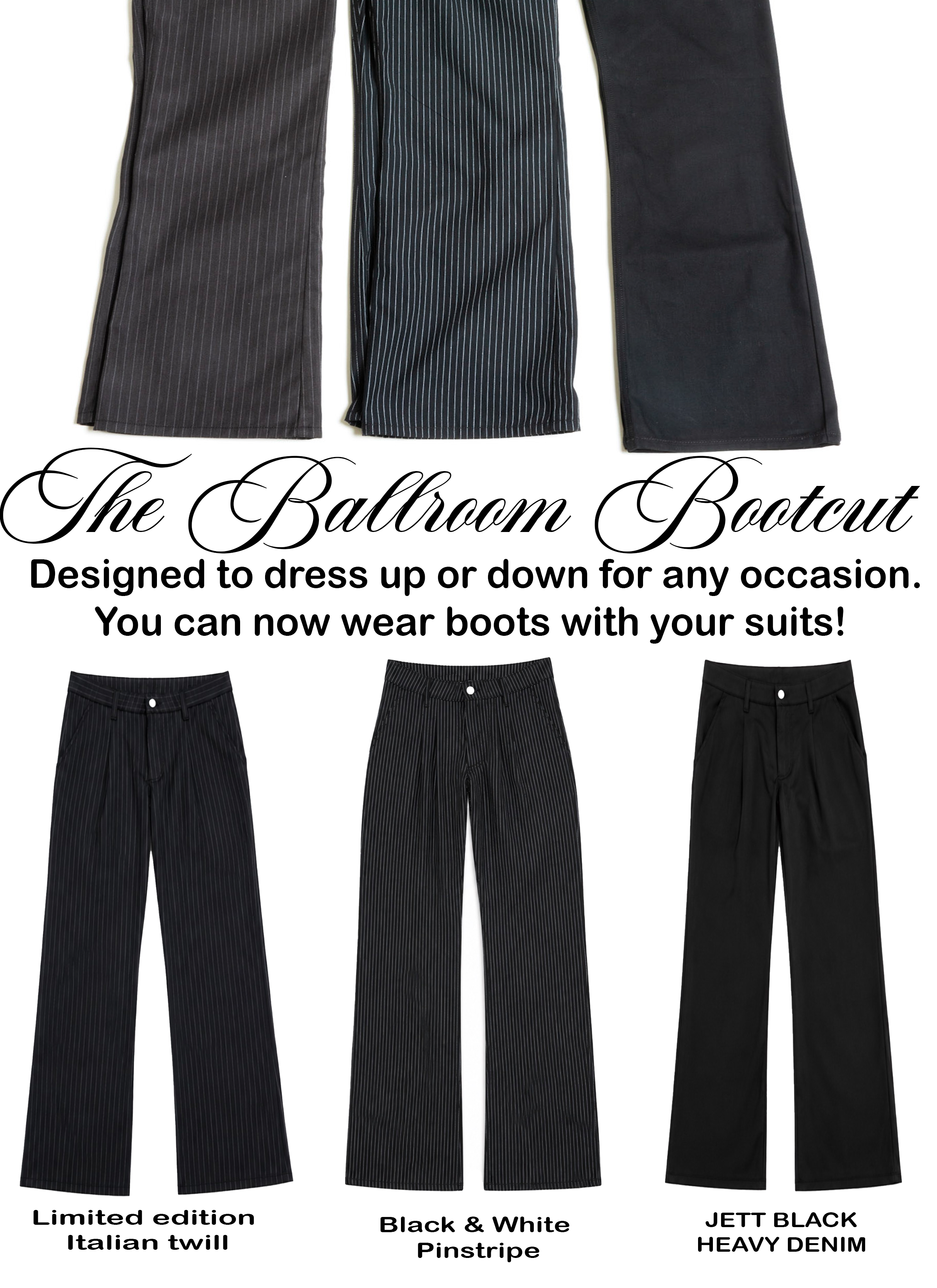Ballroom Bootcut (Jett Black heavy denim)