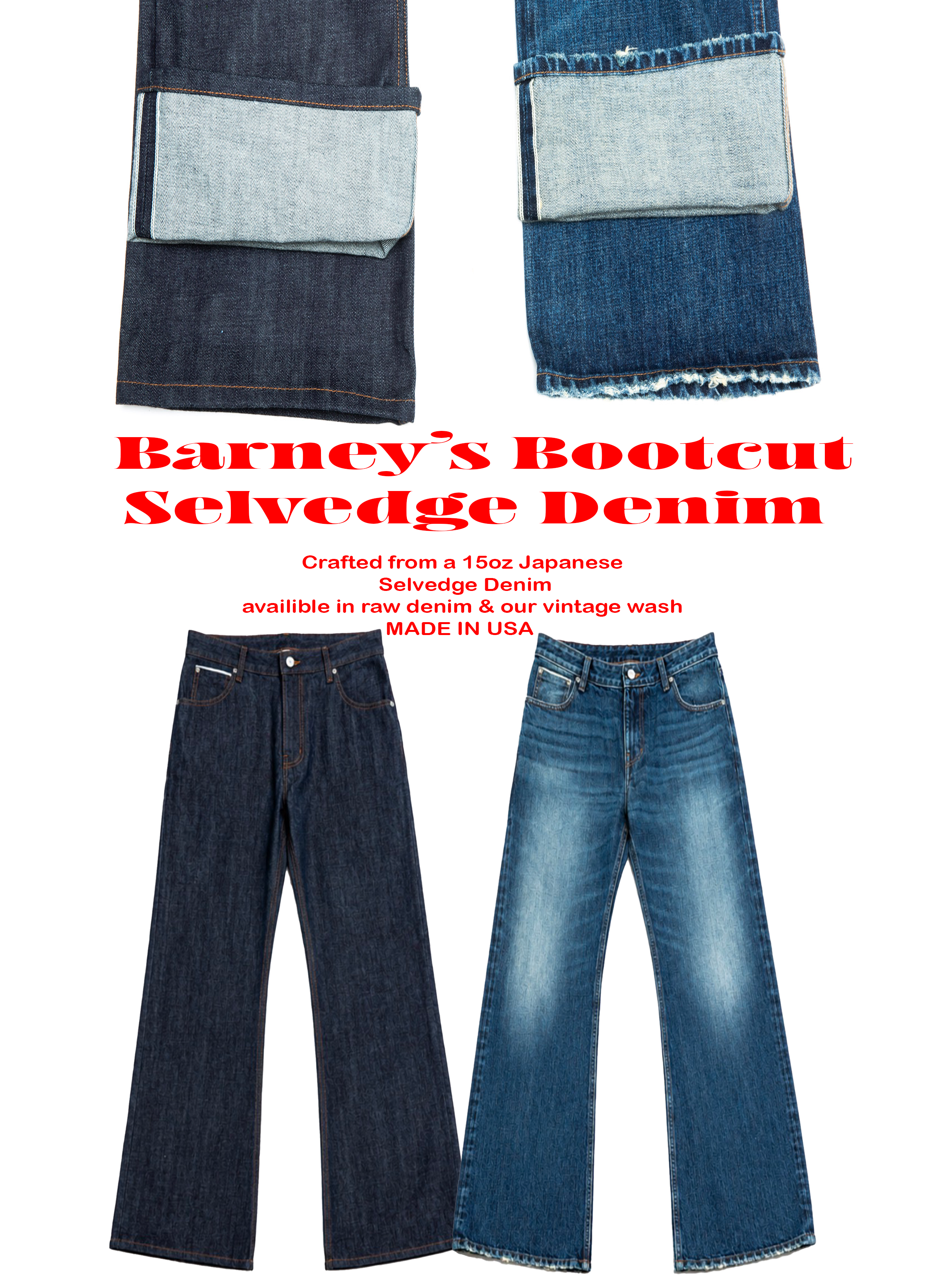 Barney’s Bootcut Selvedge Denim