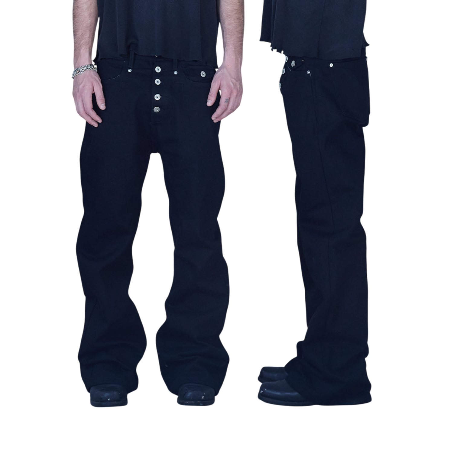 BASE0.3-BLACK-13OZ RAW DENIM