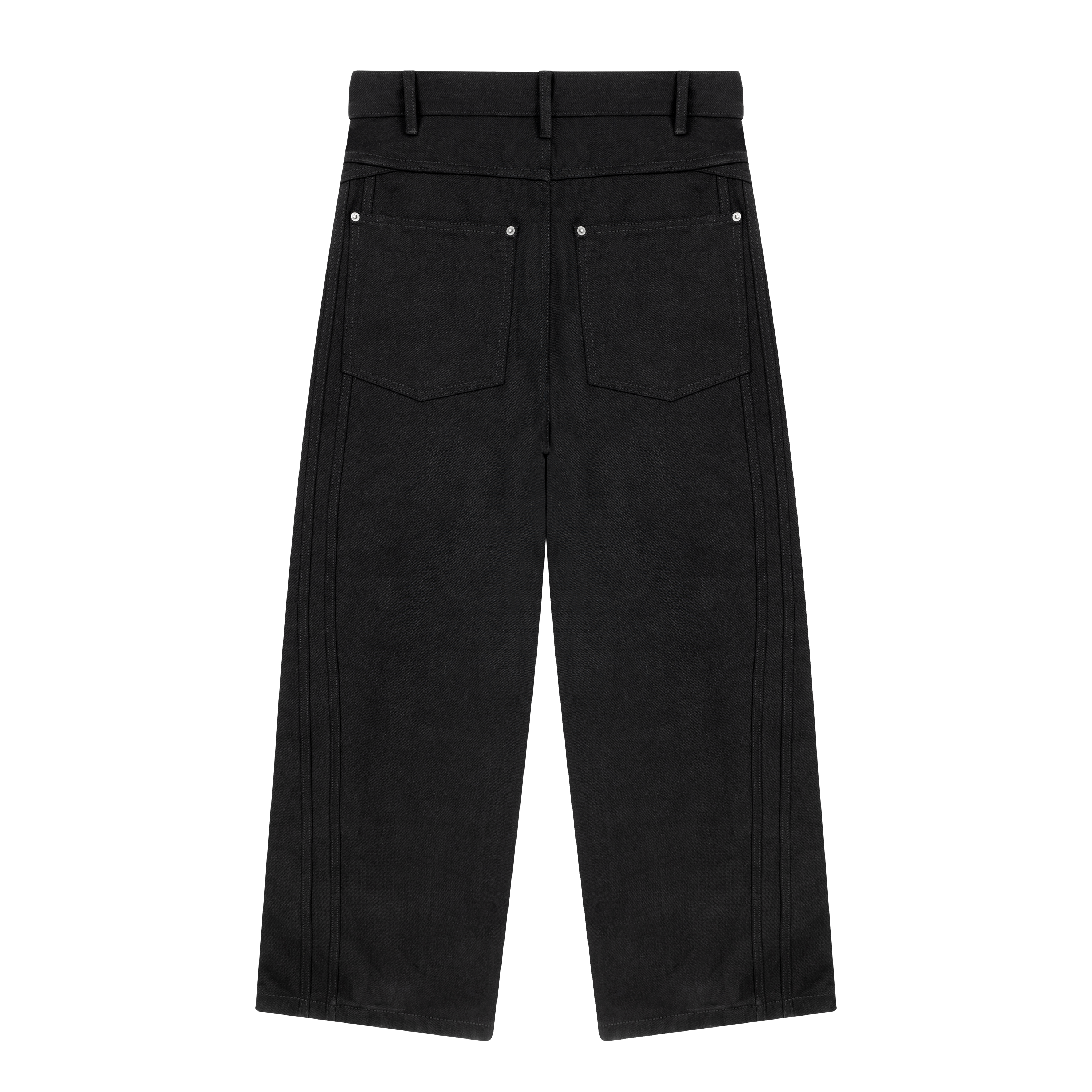 STRIPED DENIM (BLACK)