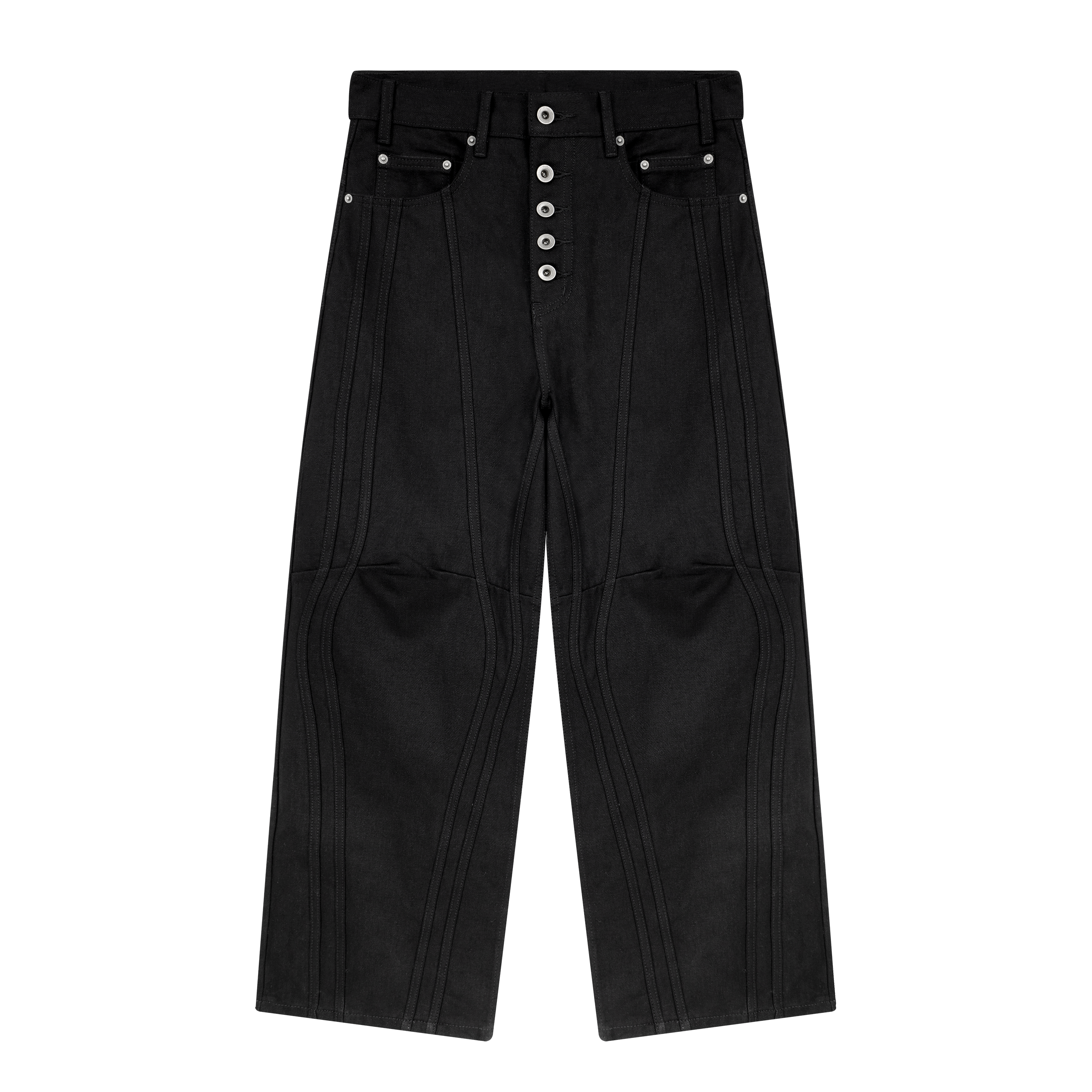 STRIPED DENIM (BLACK)