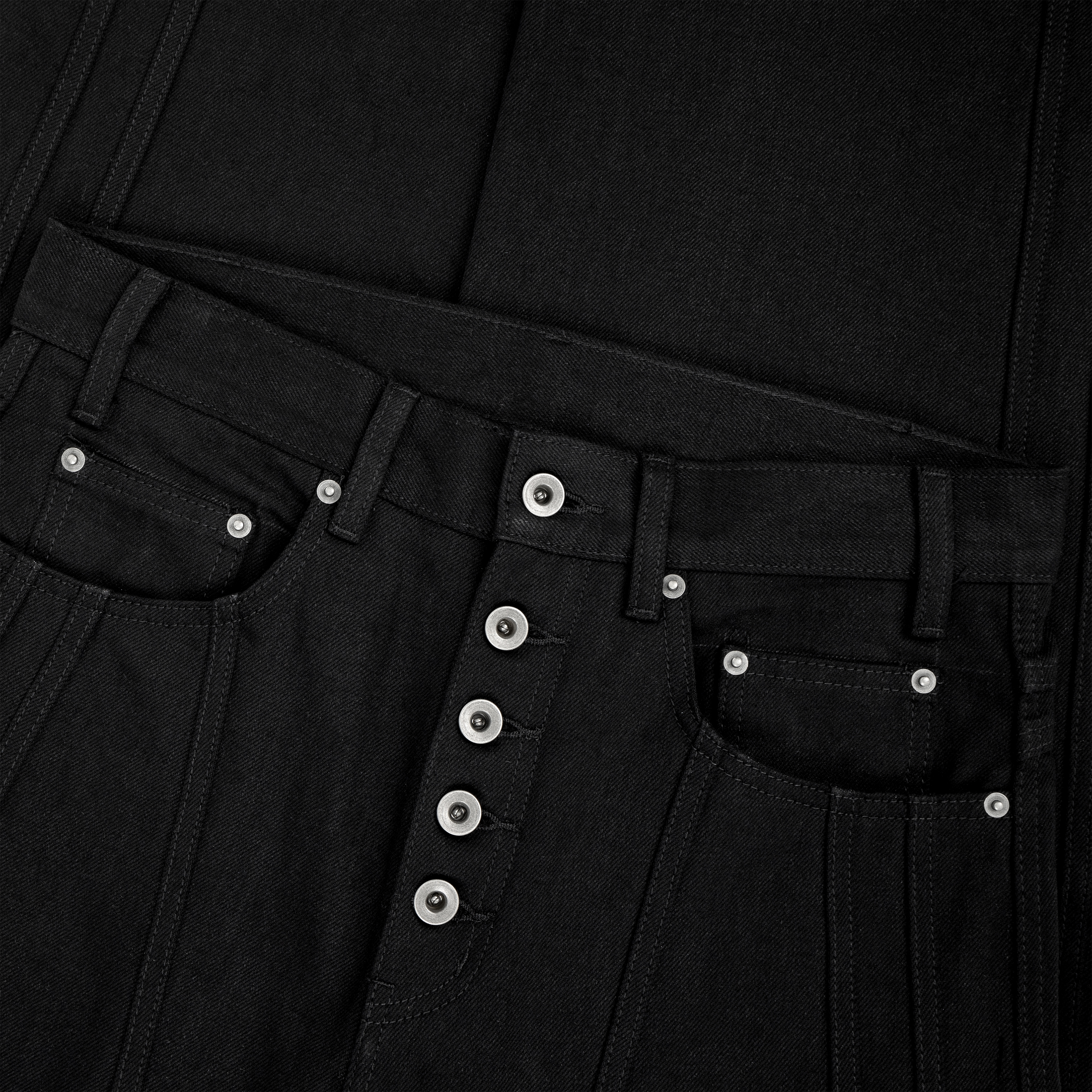 STRIPED DENIM (BLACK)