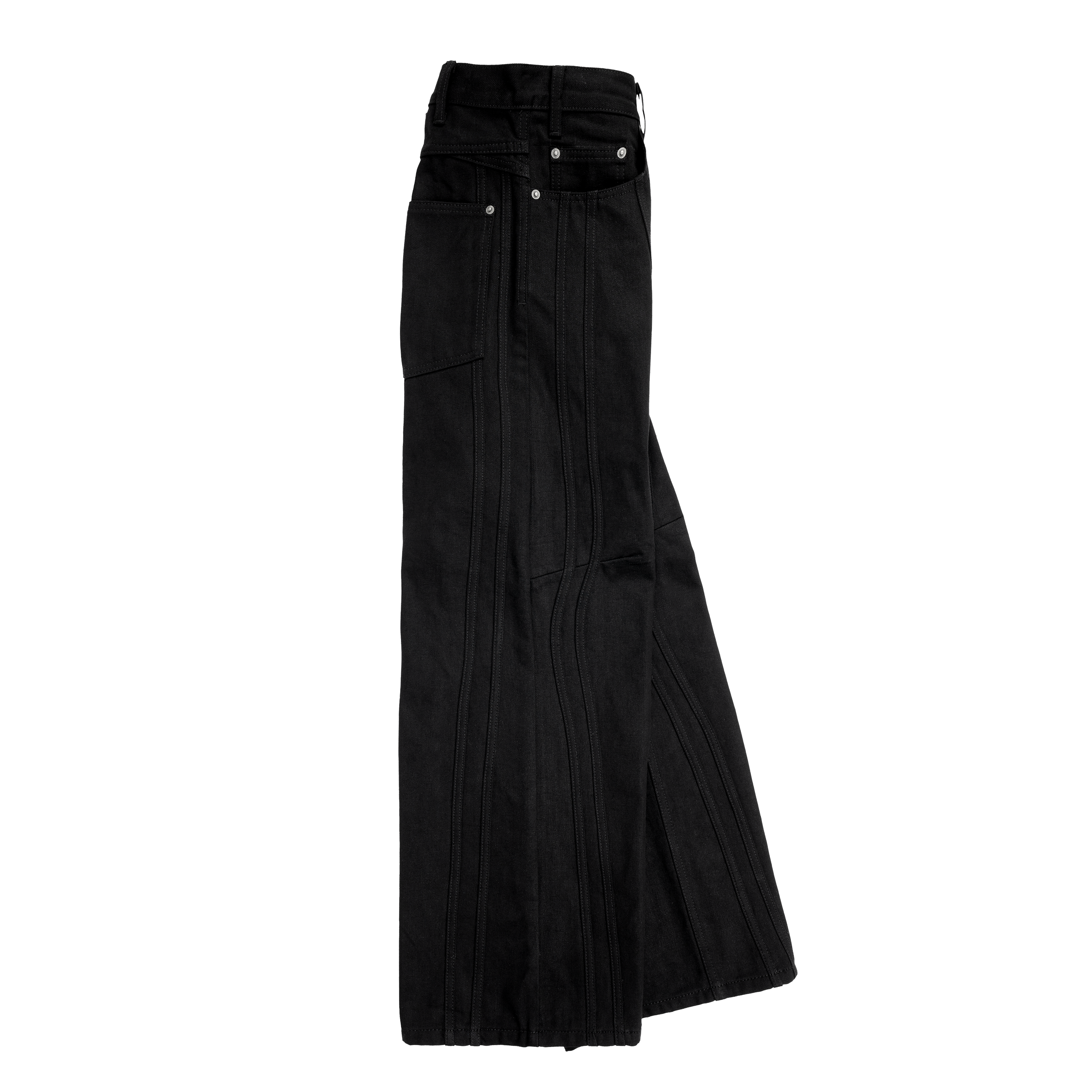 STRIPED DENIM (BLACK)