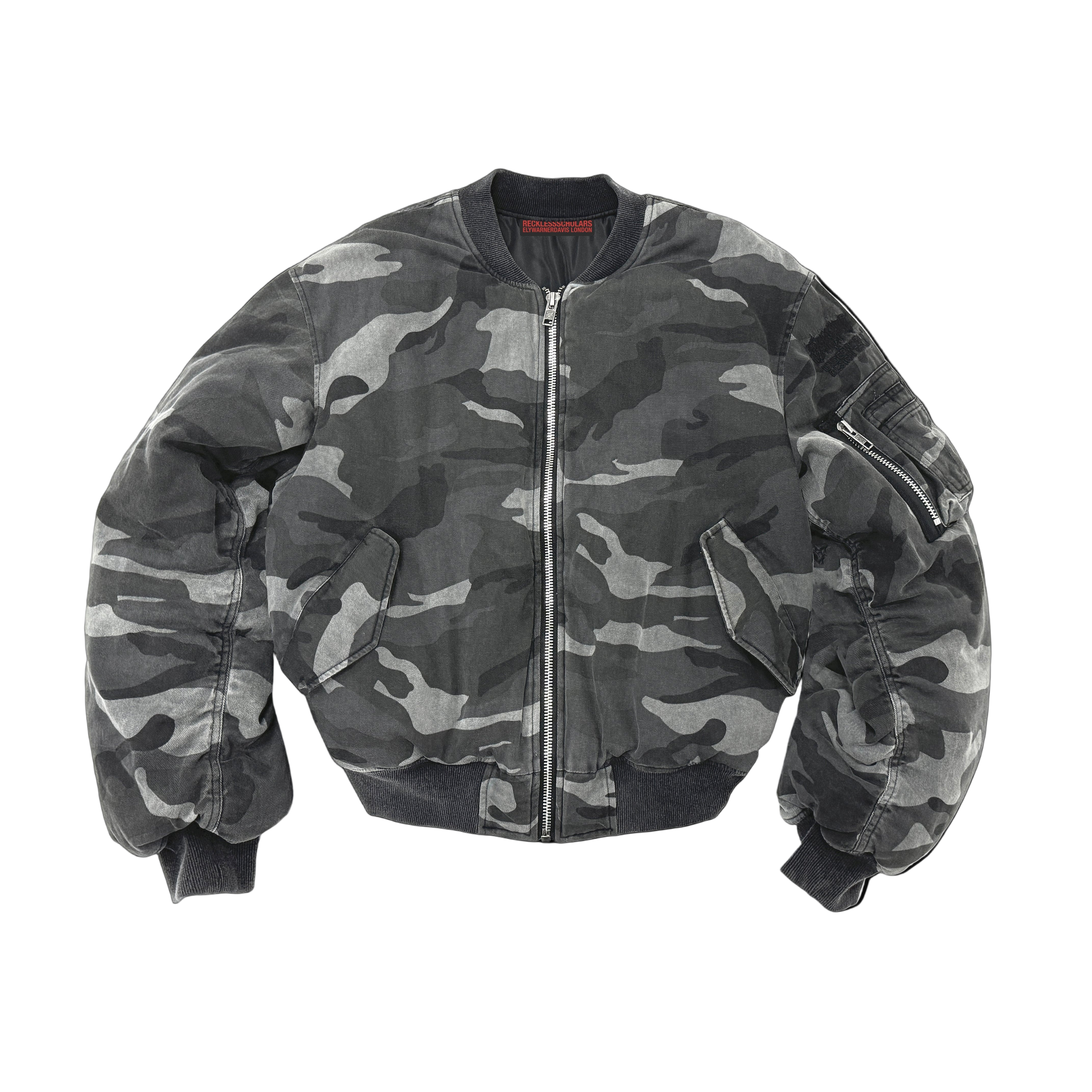EVERYDAY BOMBER WASHED CAMMO BLACK