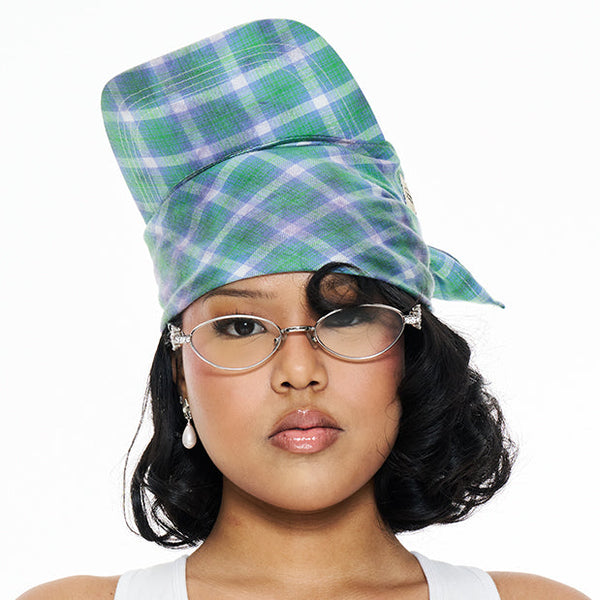 Hikage Tie Hat (BLUE PLAID) – Lowheads