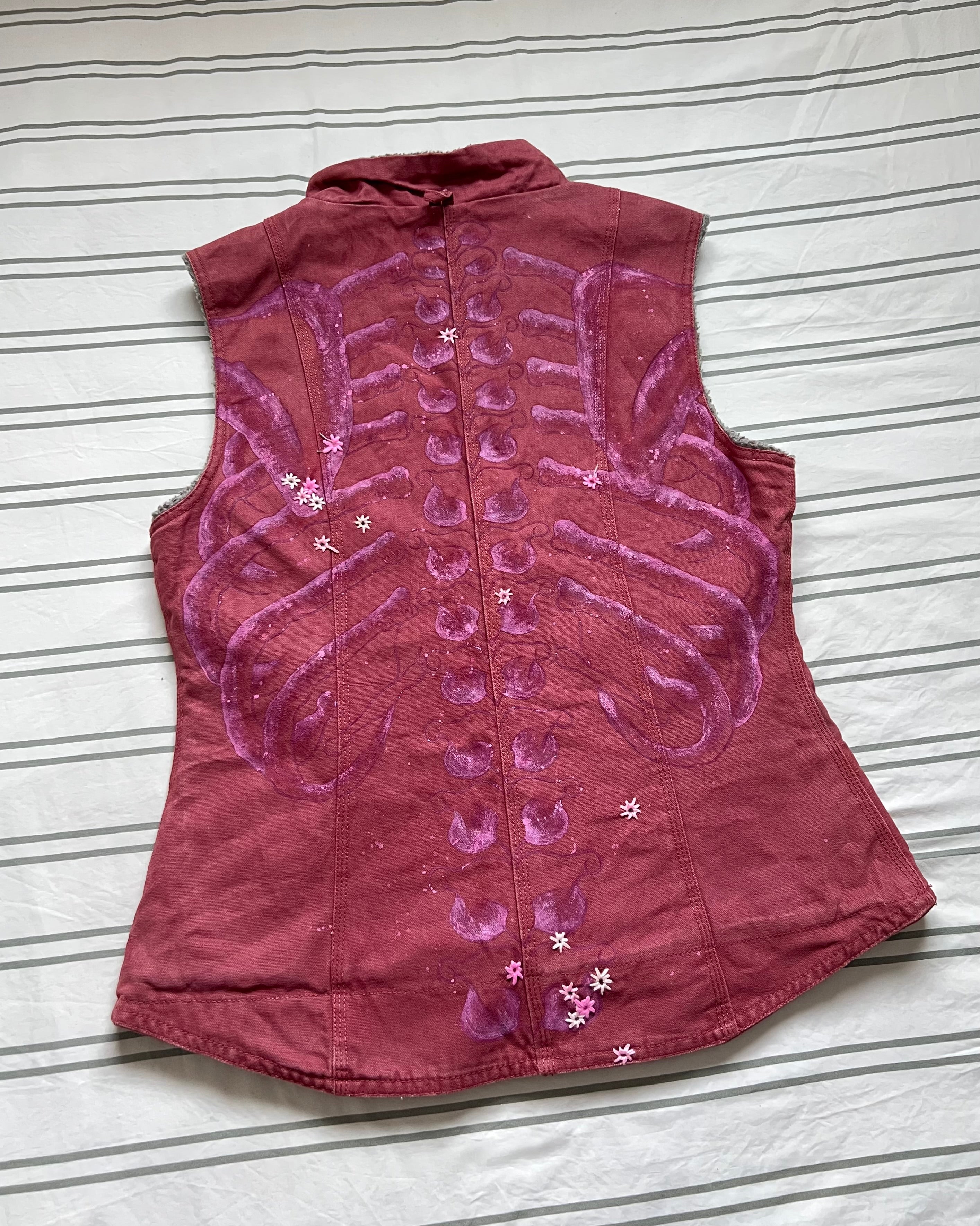 ""SKELETON' Pink Ruby Vest