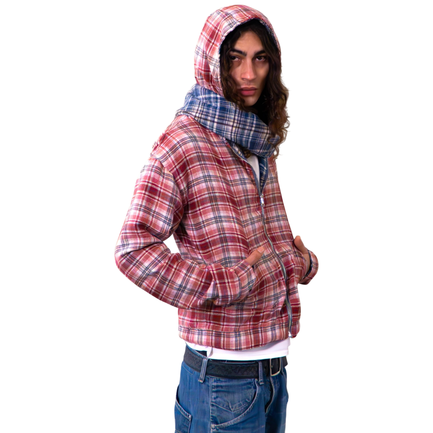 Reversible checkered flanell jacket