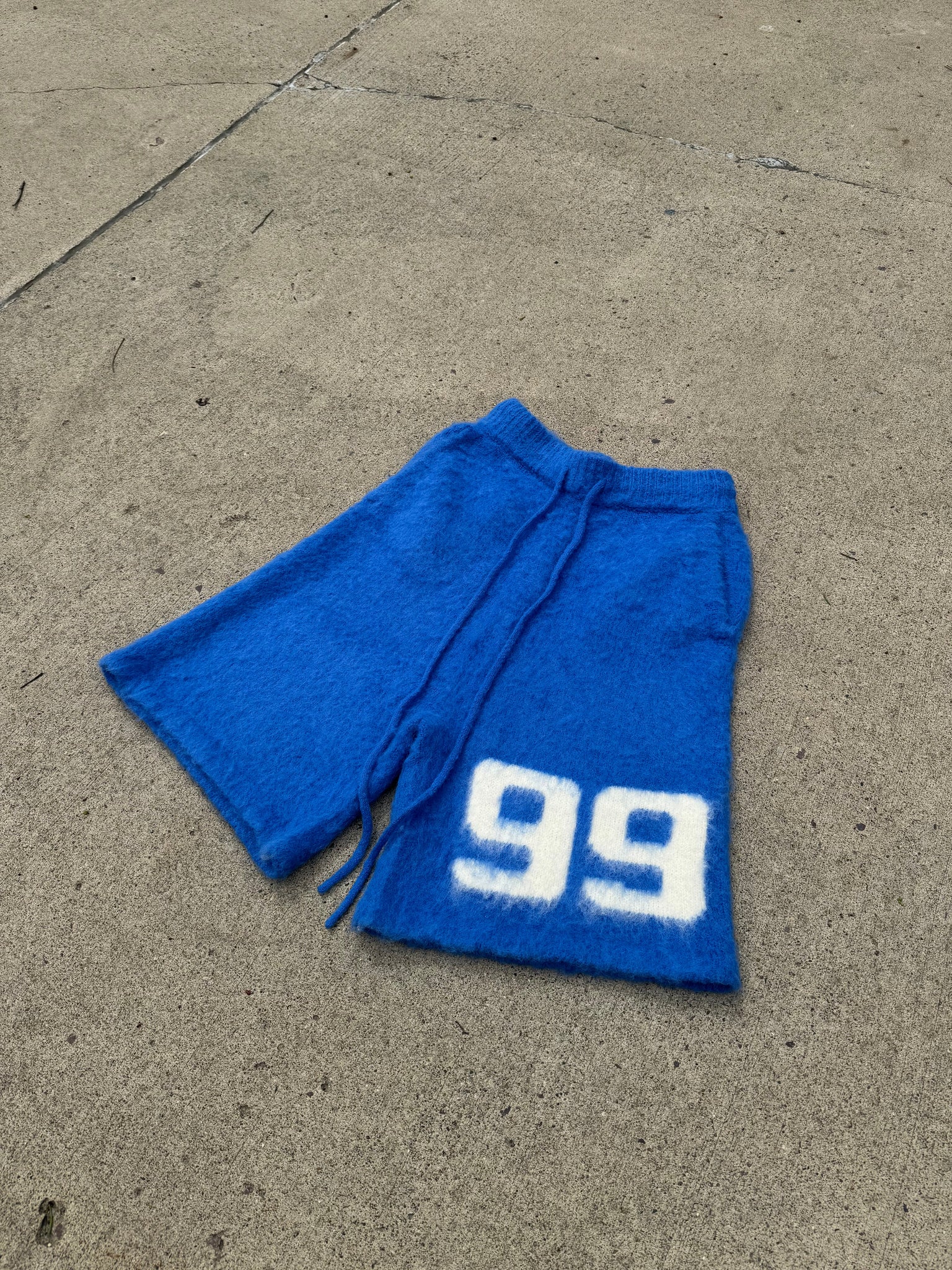 Mohair Shorts Royal Blue