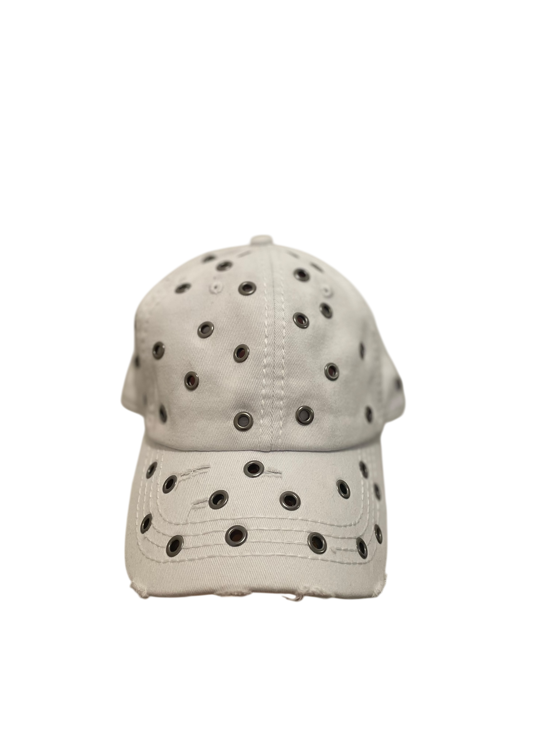 White Metal Stabbed Hats