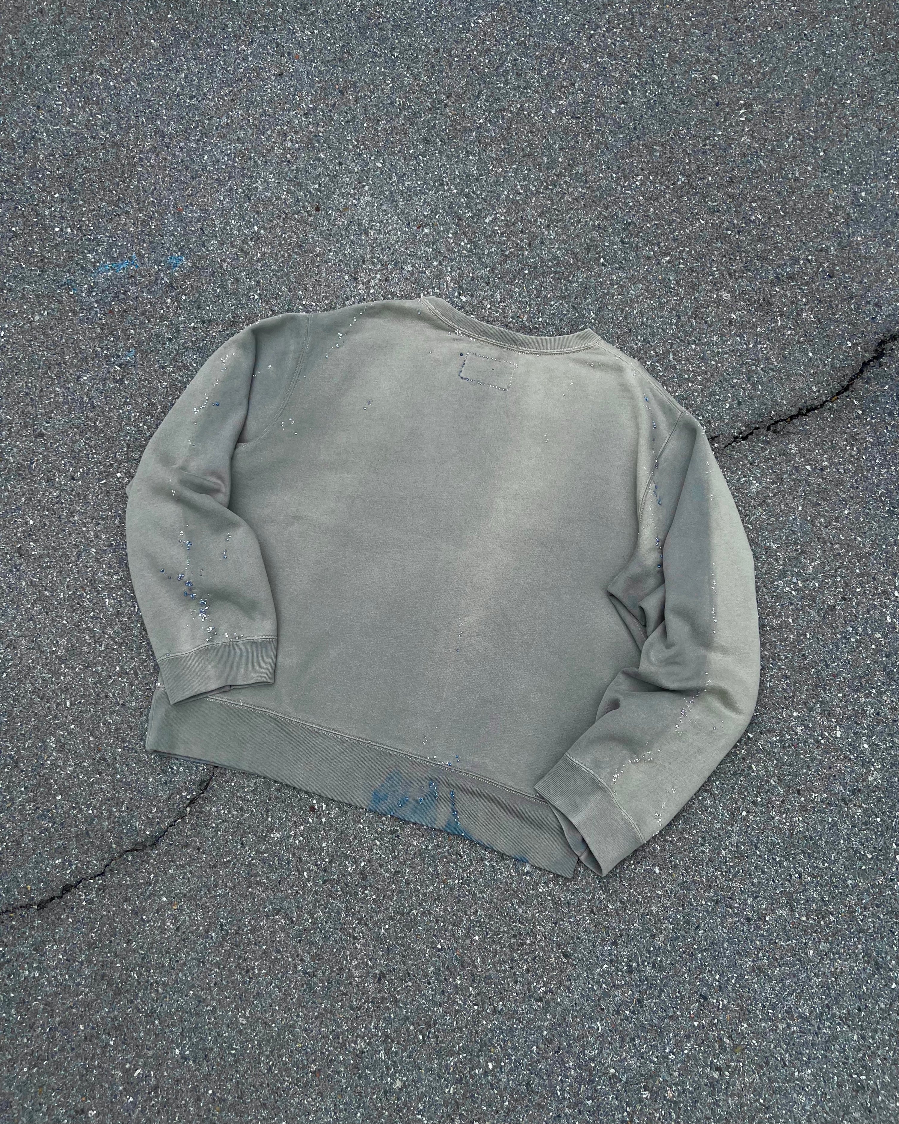 "Embroidered "Dot' Grey Green Sun Faded (POLO)