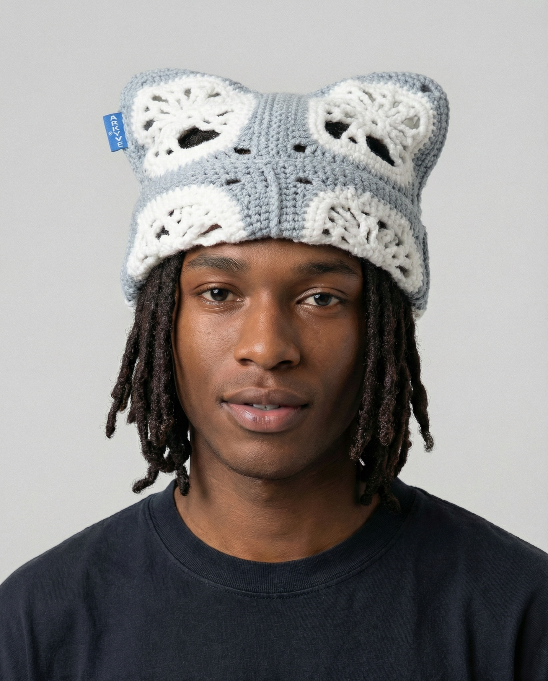 Frosted Tree Crochet Cat Hat