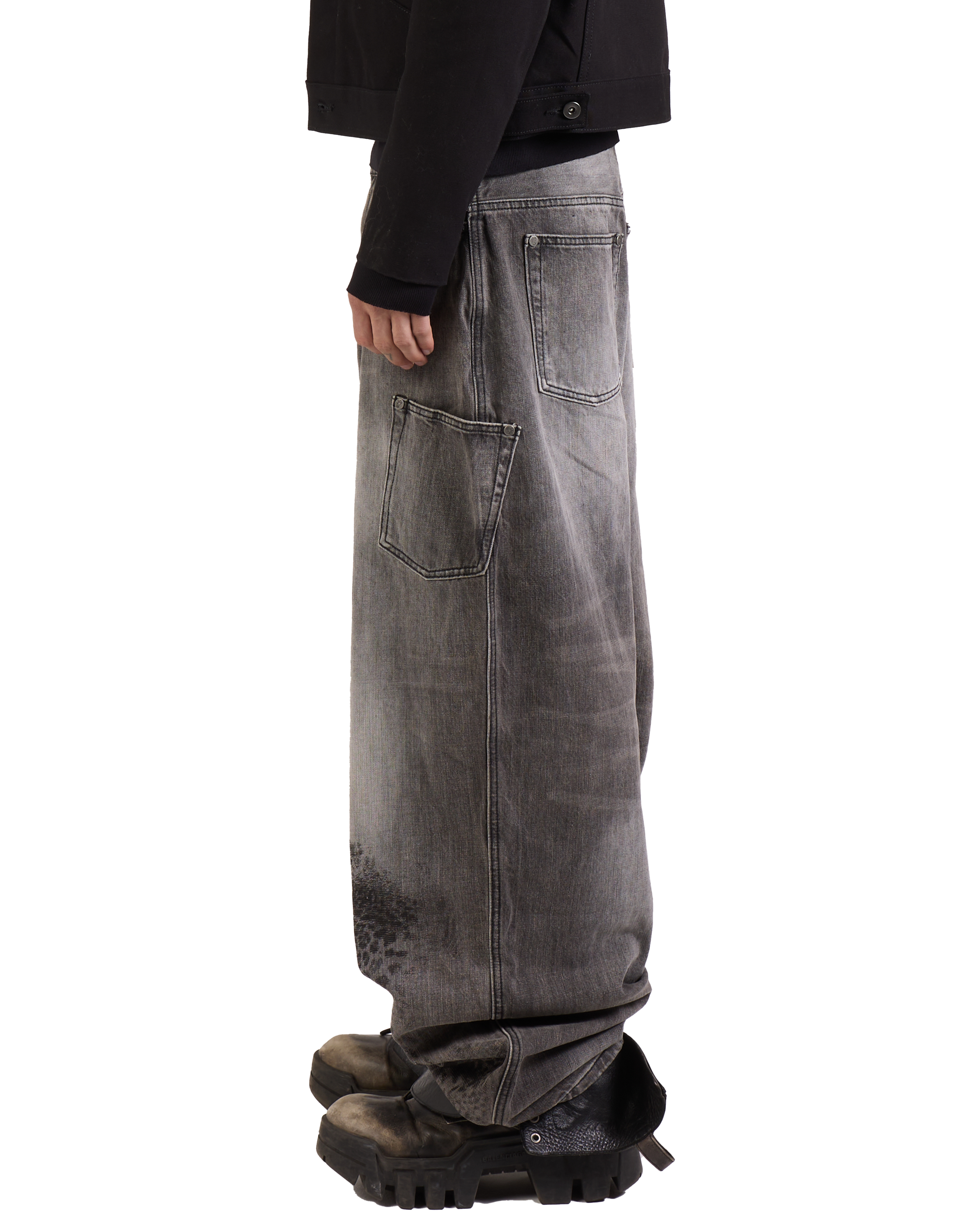 CHEETAH PRINT BOMBER DENIM