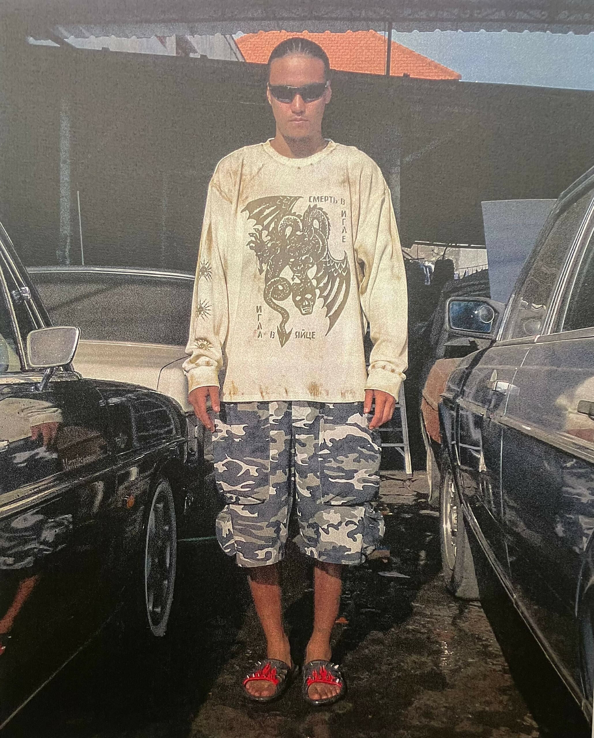 'Deathless' waffle longsleeve