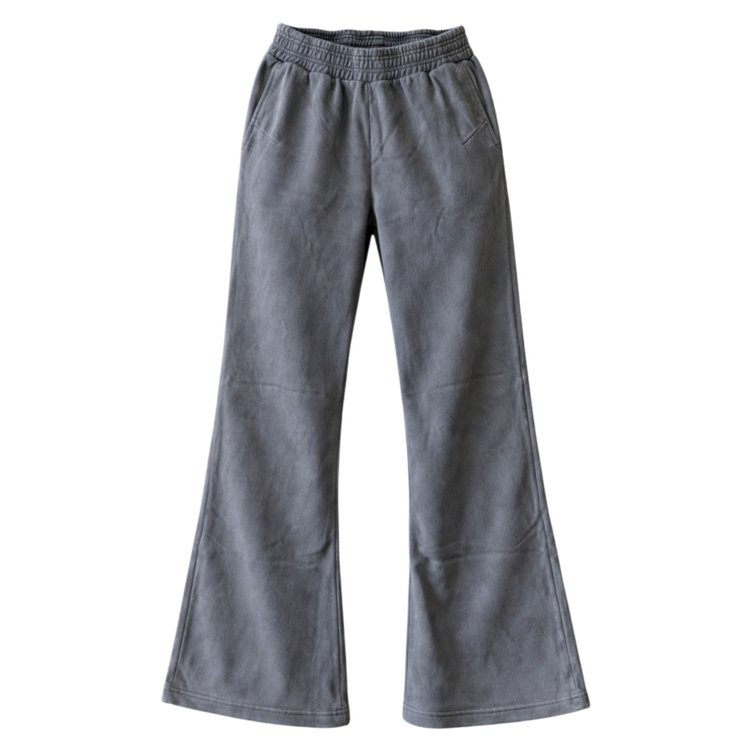 FLARED SWEATPANTS, WASHED BLACK