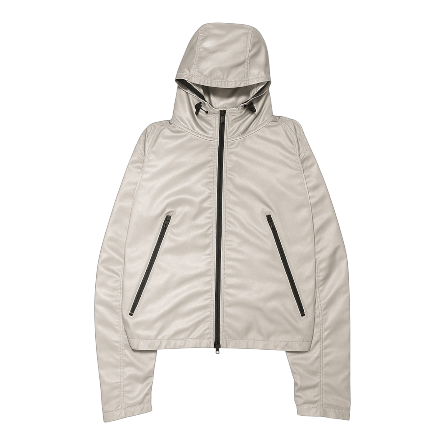 MEN'S CROPPED SHELL JACKET, SILVER