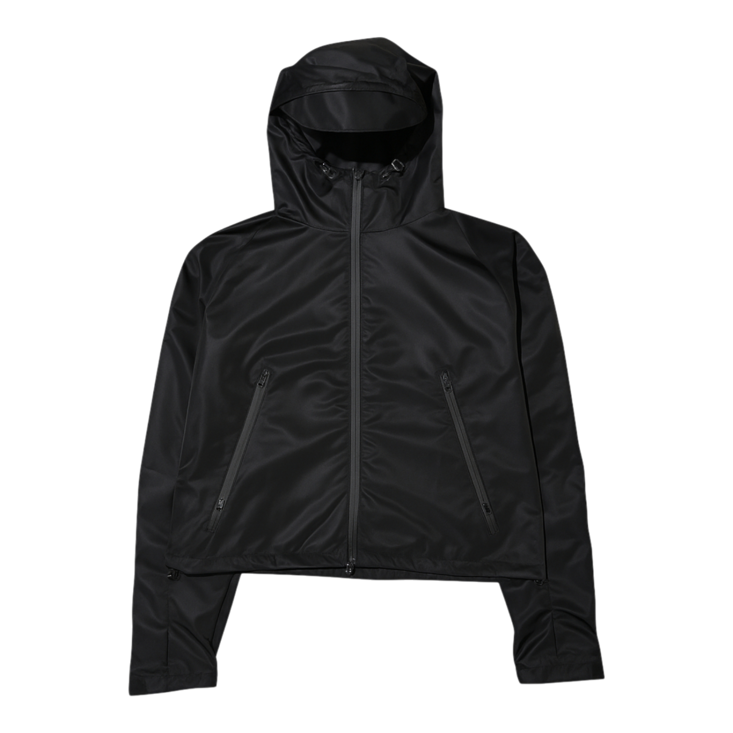 MEN'S CROPPED SHELL JACKET, BLACK