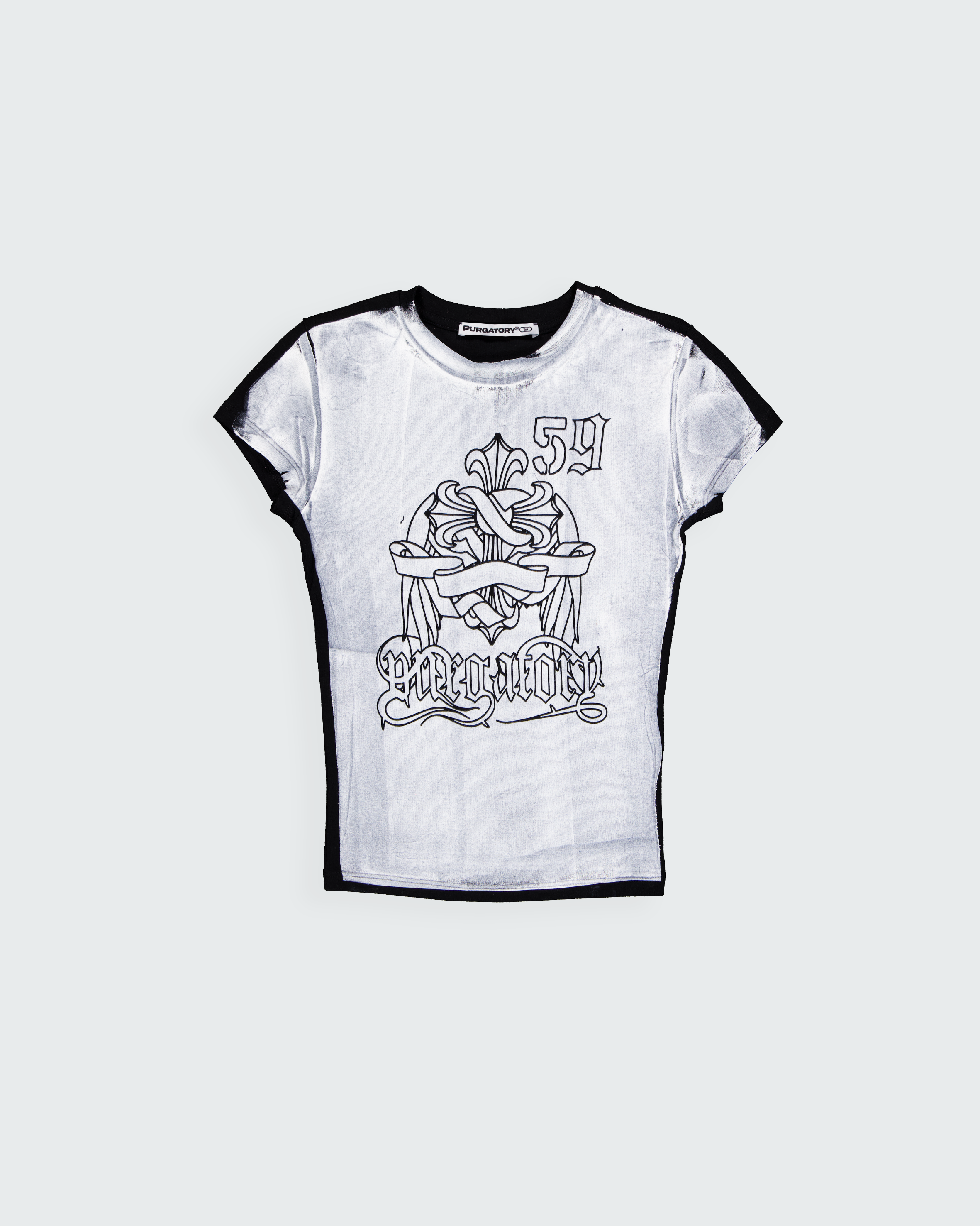 CRACKED BABY TEE_BLK