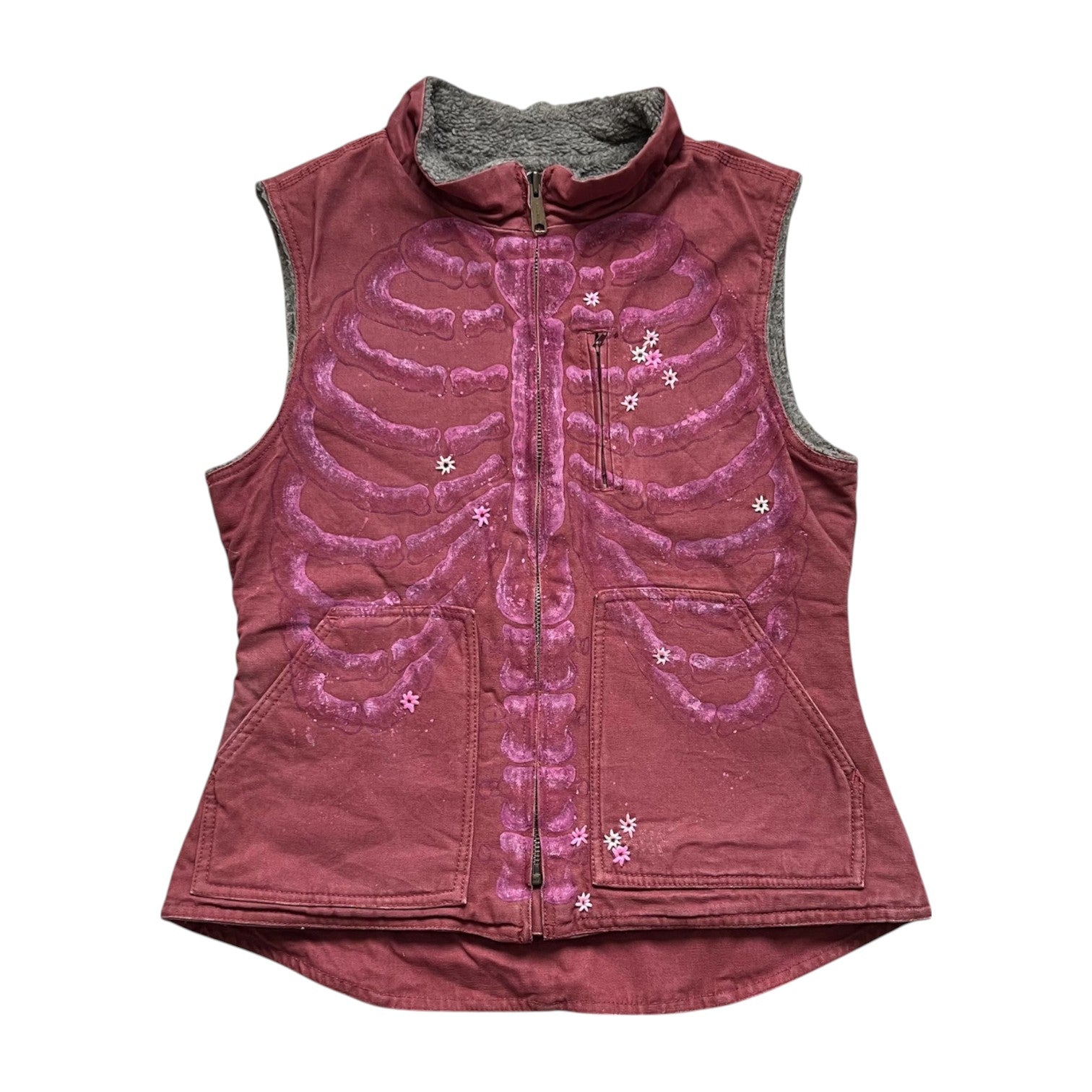 ""SKELETON' Pink Ruby Vest