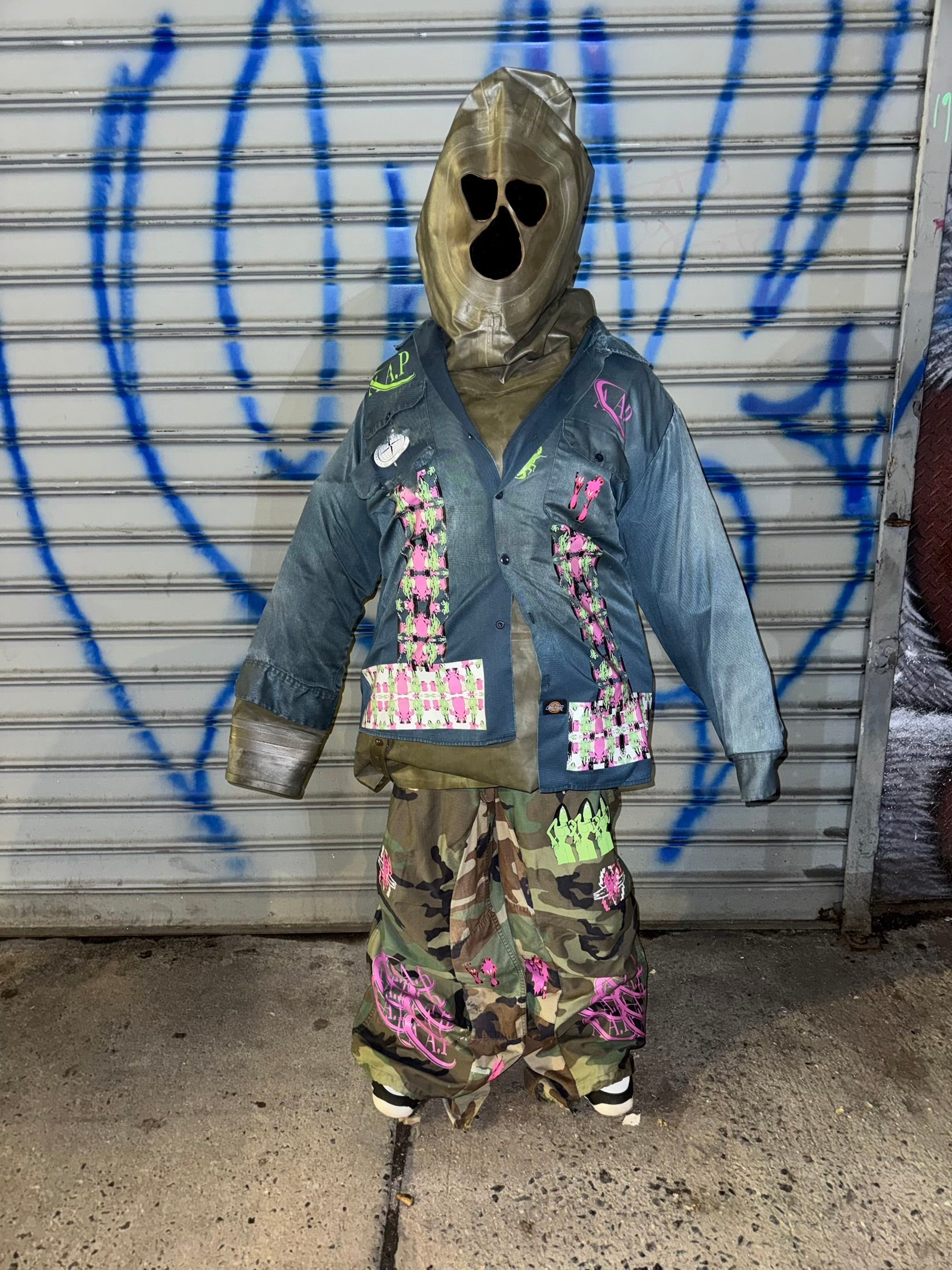 Massive AAP logo deconstructed camo cargos