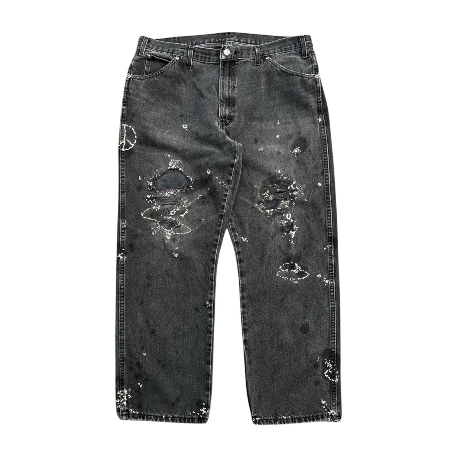 """Embroidered' Dot work pants