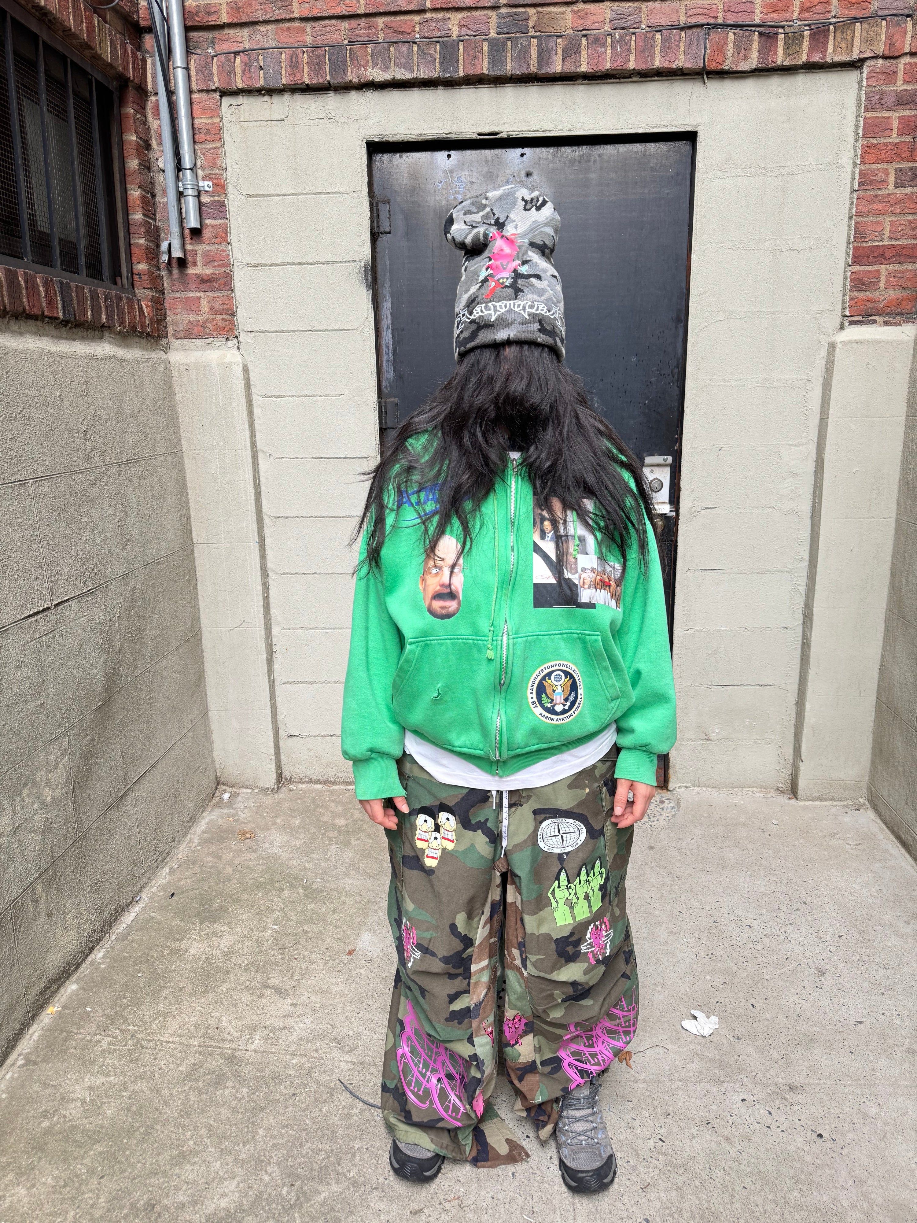 Massive AAP logo deconstructed camo cargos