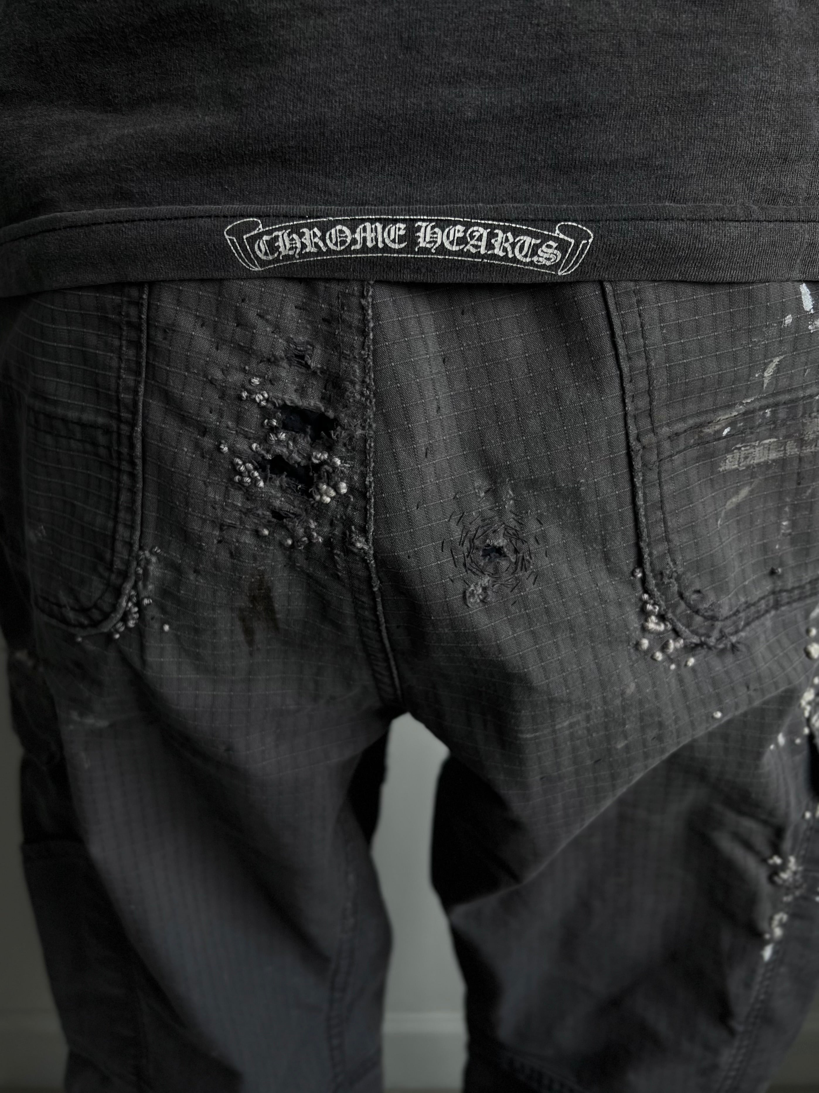 """Embroidered' Dot cargo pants