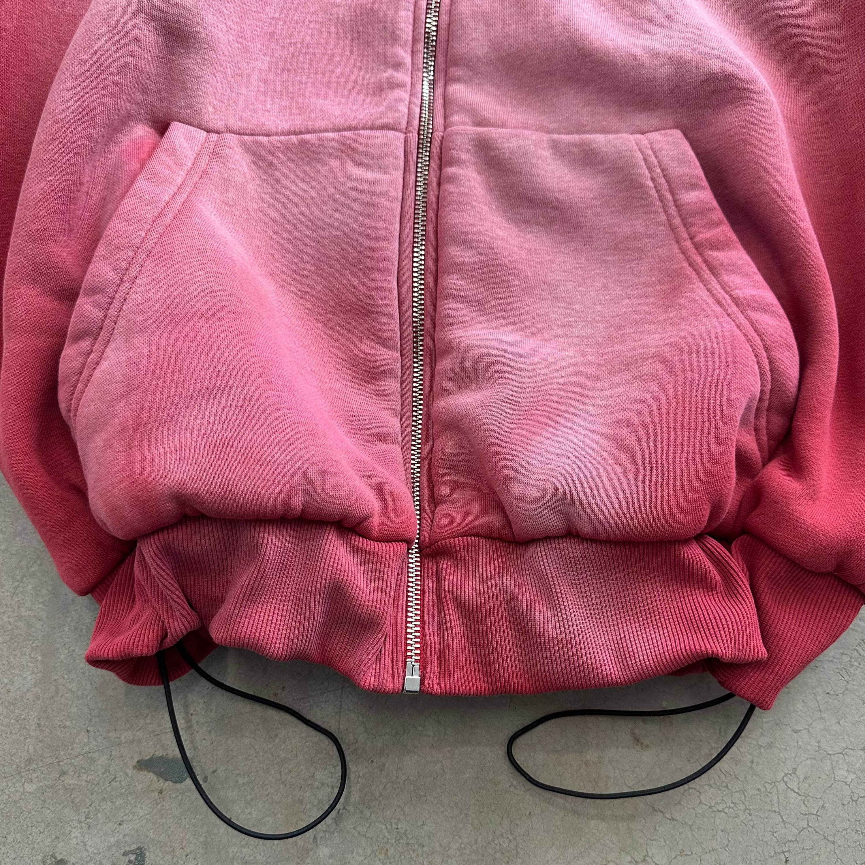 "BLUSH" BARE ZIP UP HOODIE