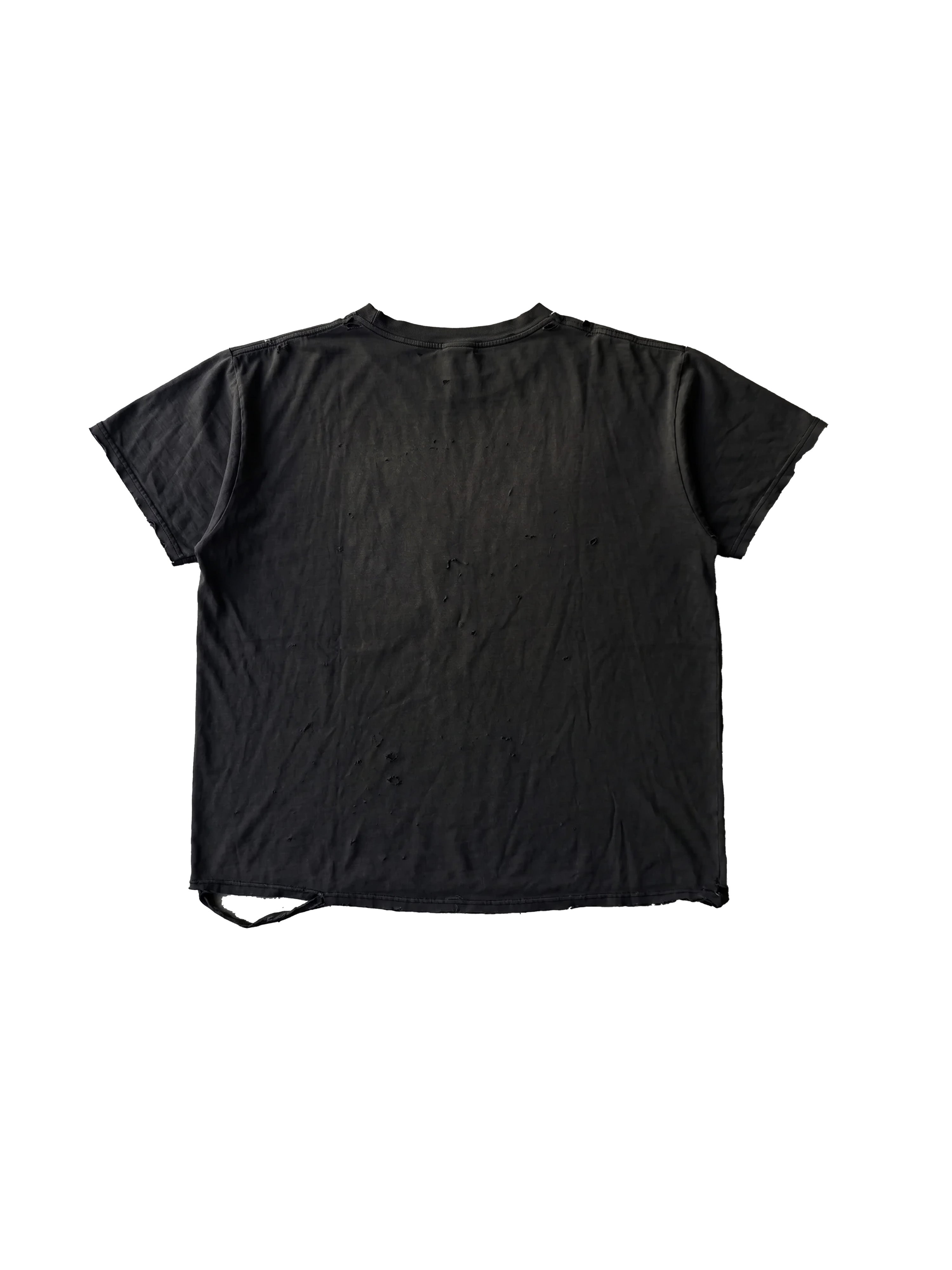 DISTRESSED SUNFADED T-SHIRT - BLACK