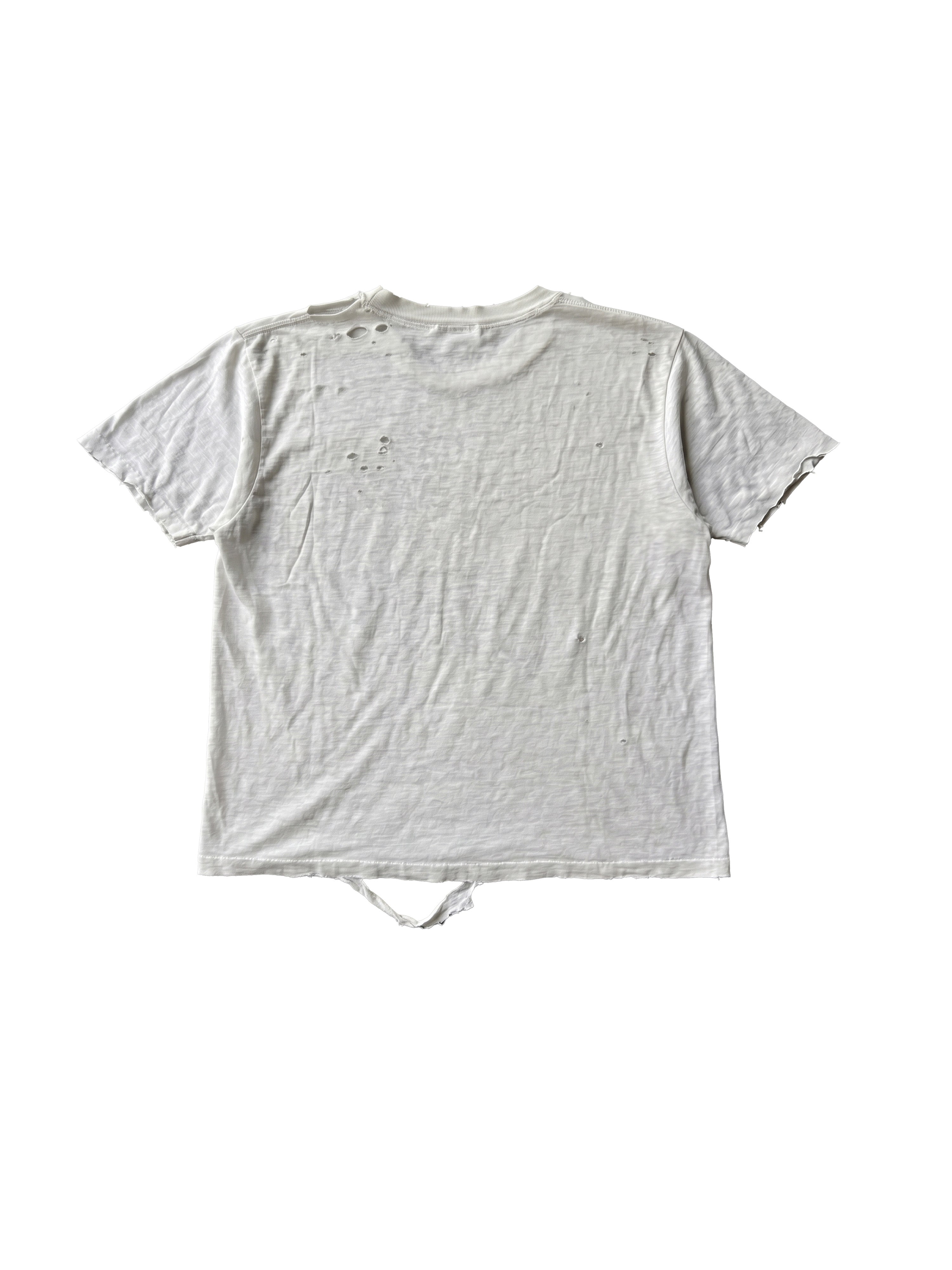 DISTRESSED SUNFADED T-SHIRT - WHITE