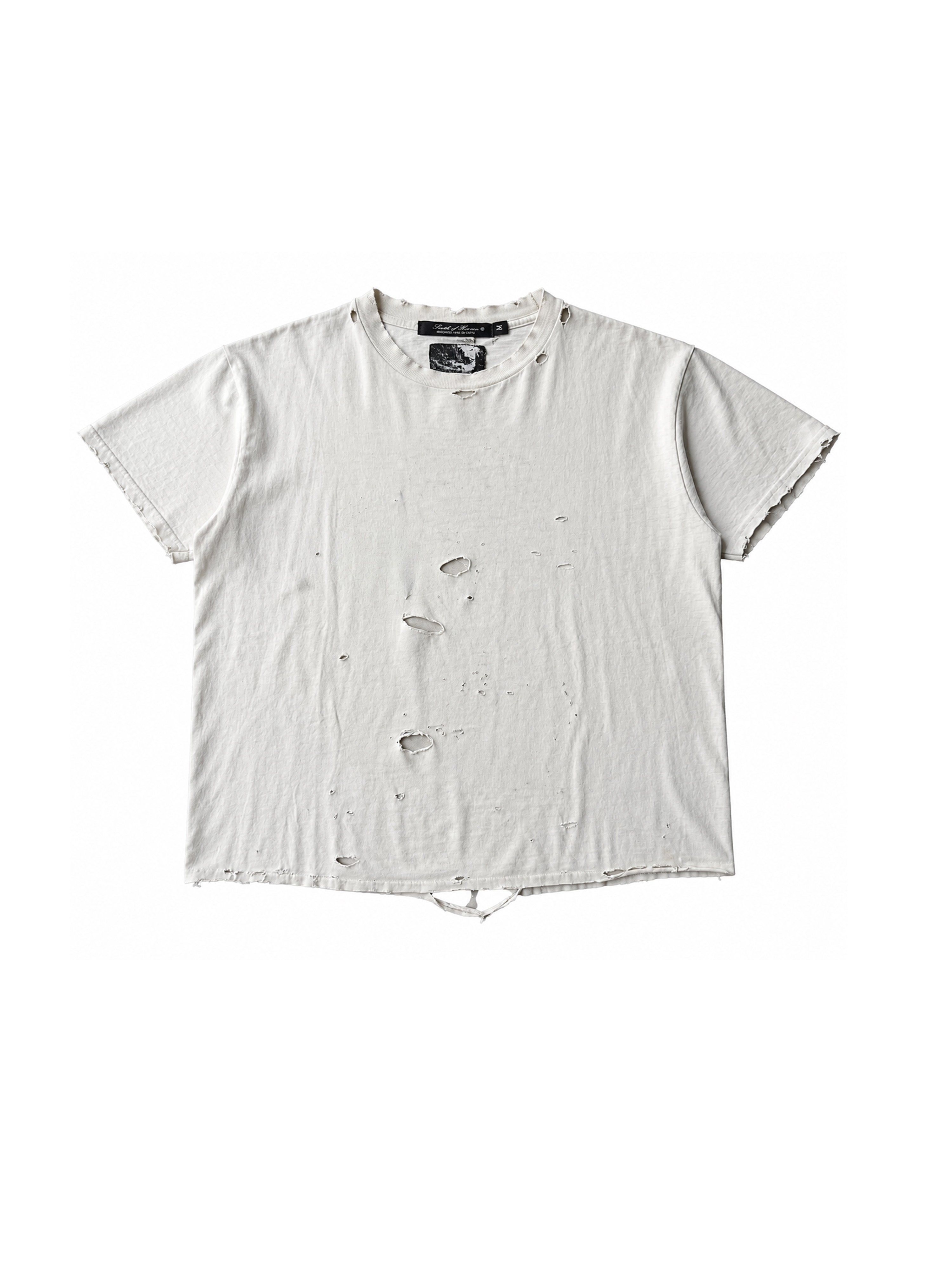 DISTRESSED SUNFADED T-SHIRT - WHITE