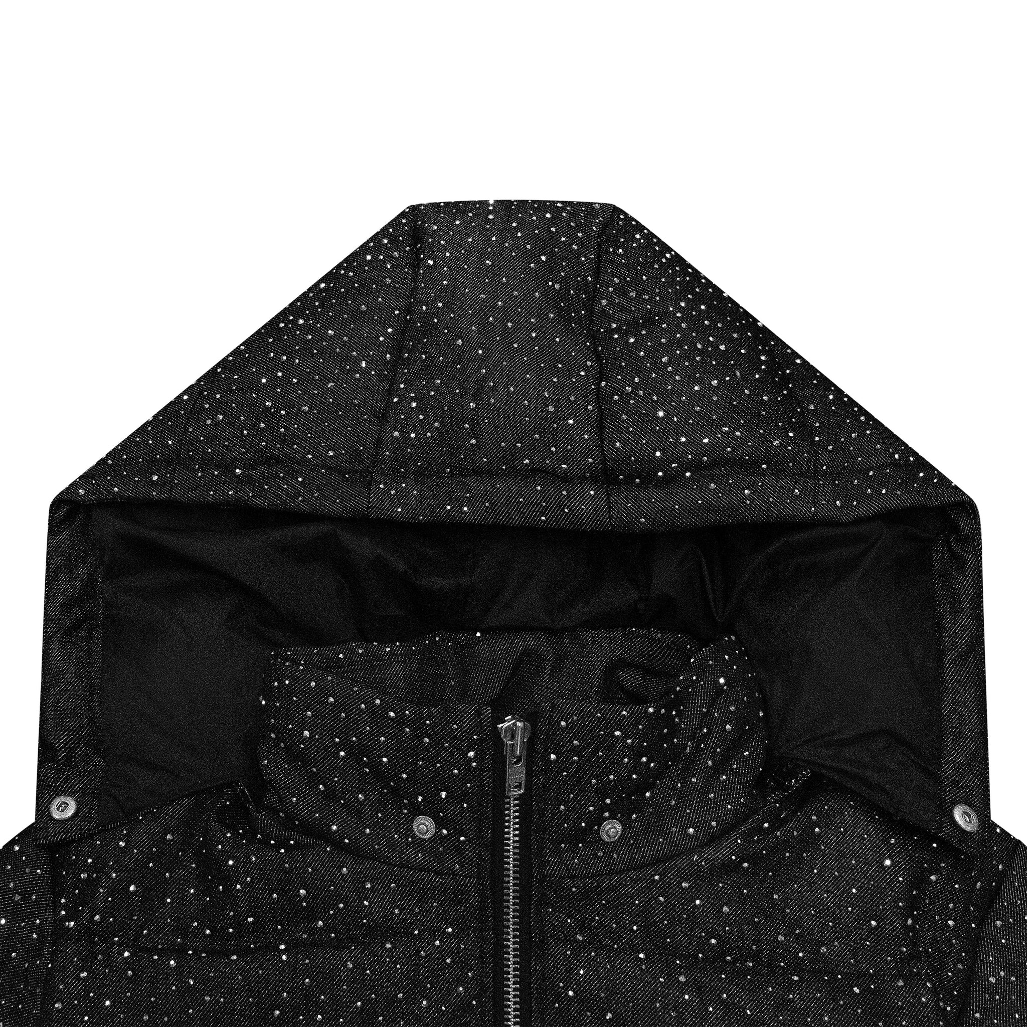 "DRKCRYSTL" DENIM PUFFER