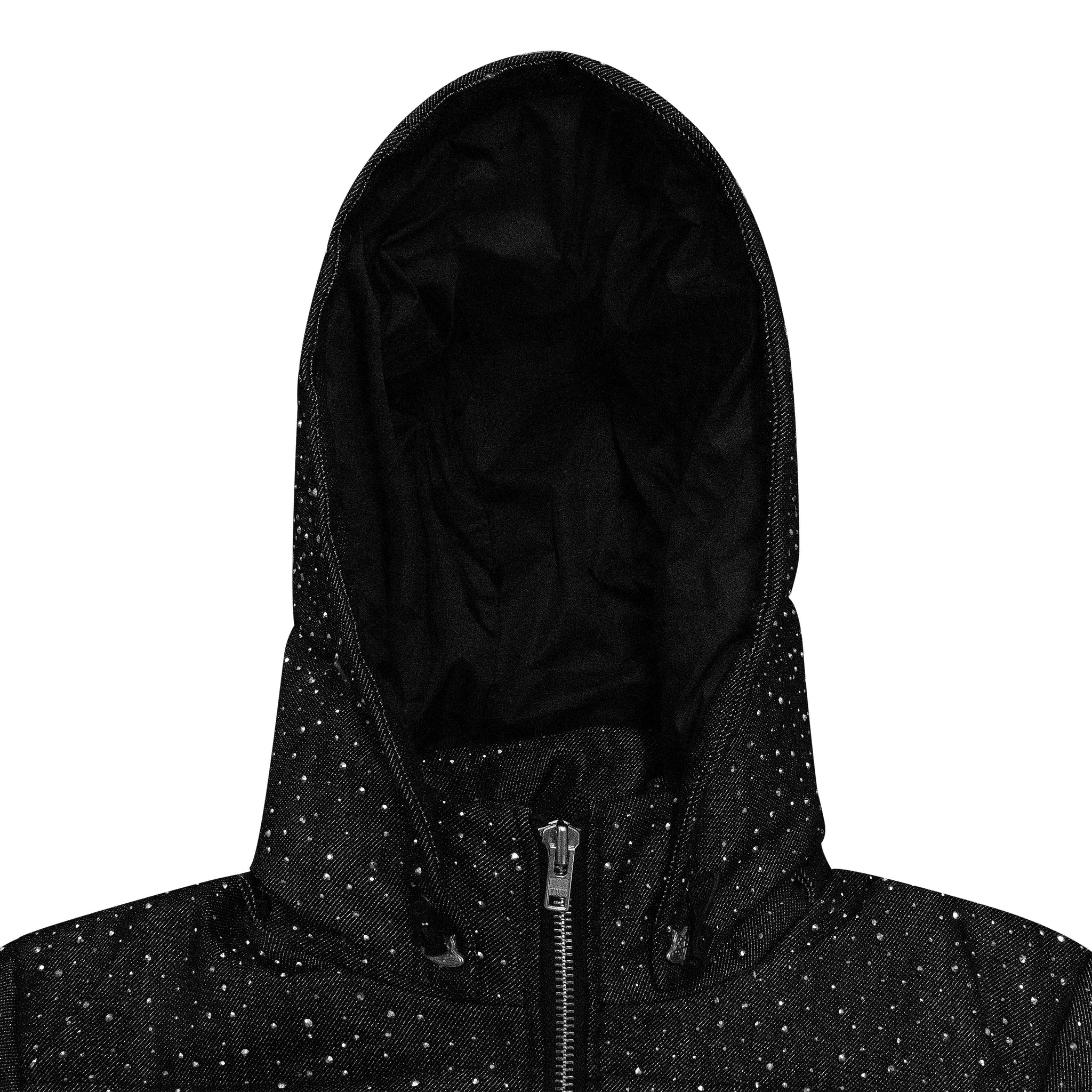 "DRKCRYSTL" DENIM PUFFER