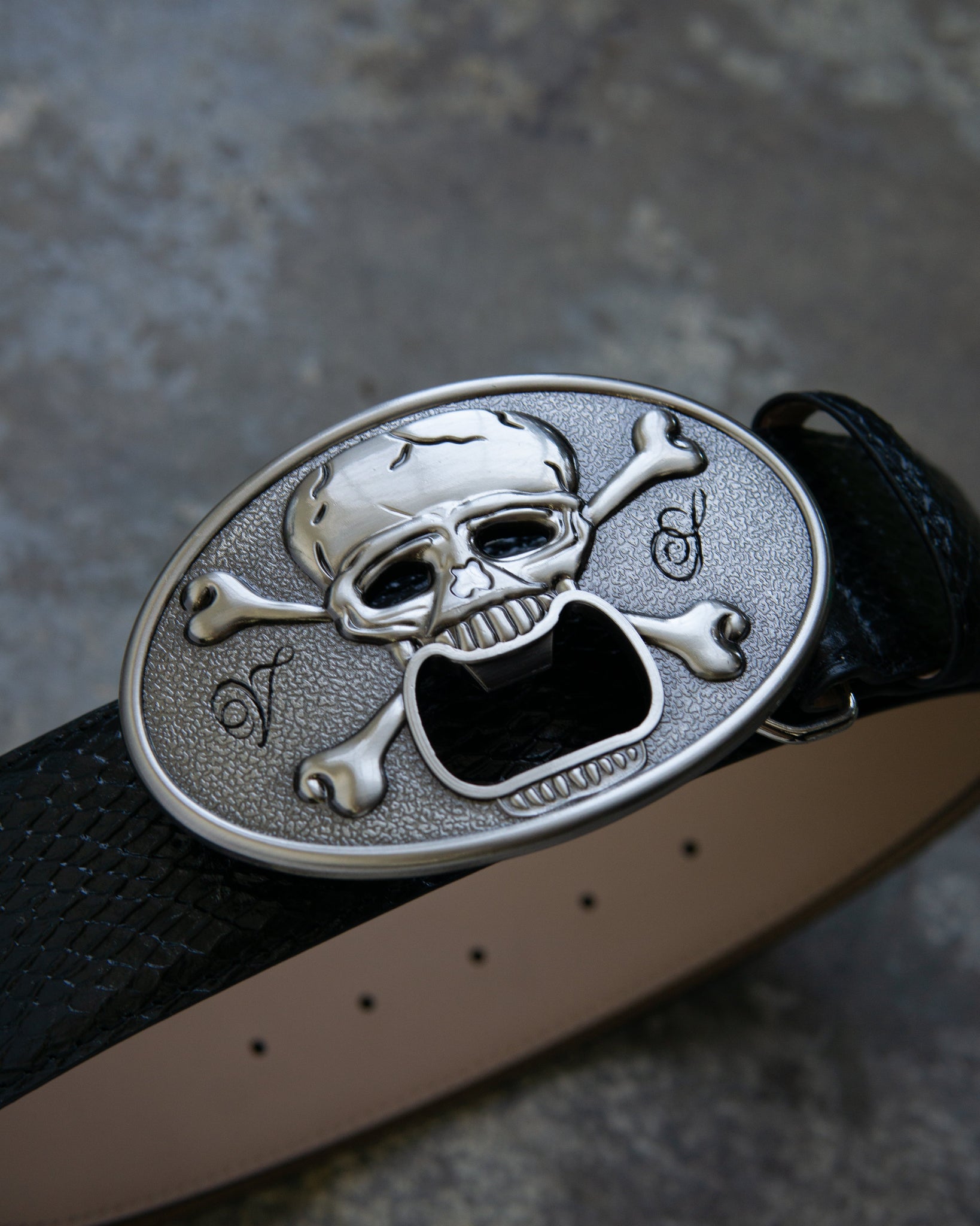 028 - "Expire" Python Leather Belt