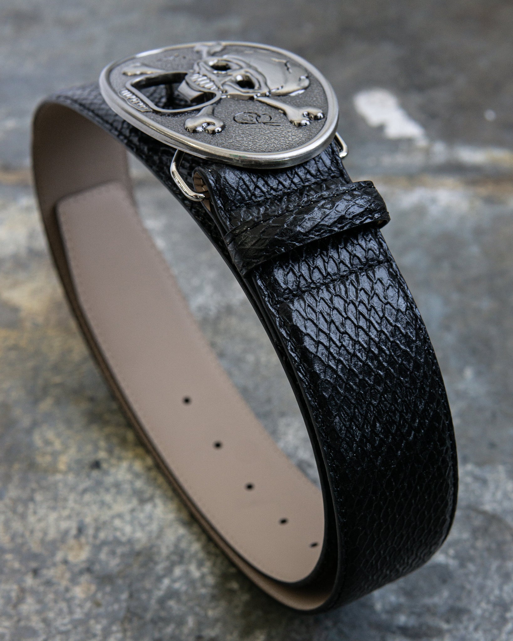 028 - "Expire" Python Leather Belt