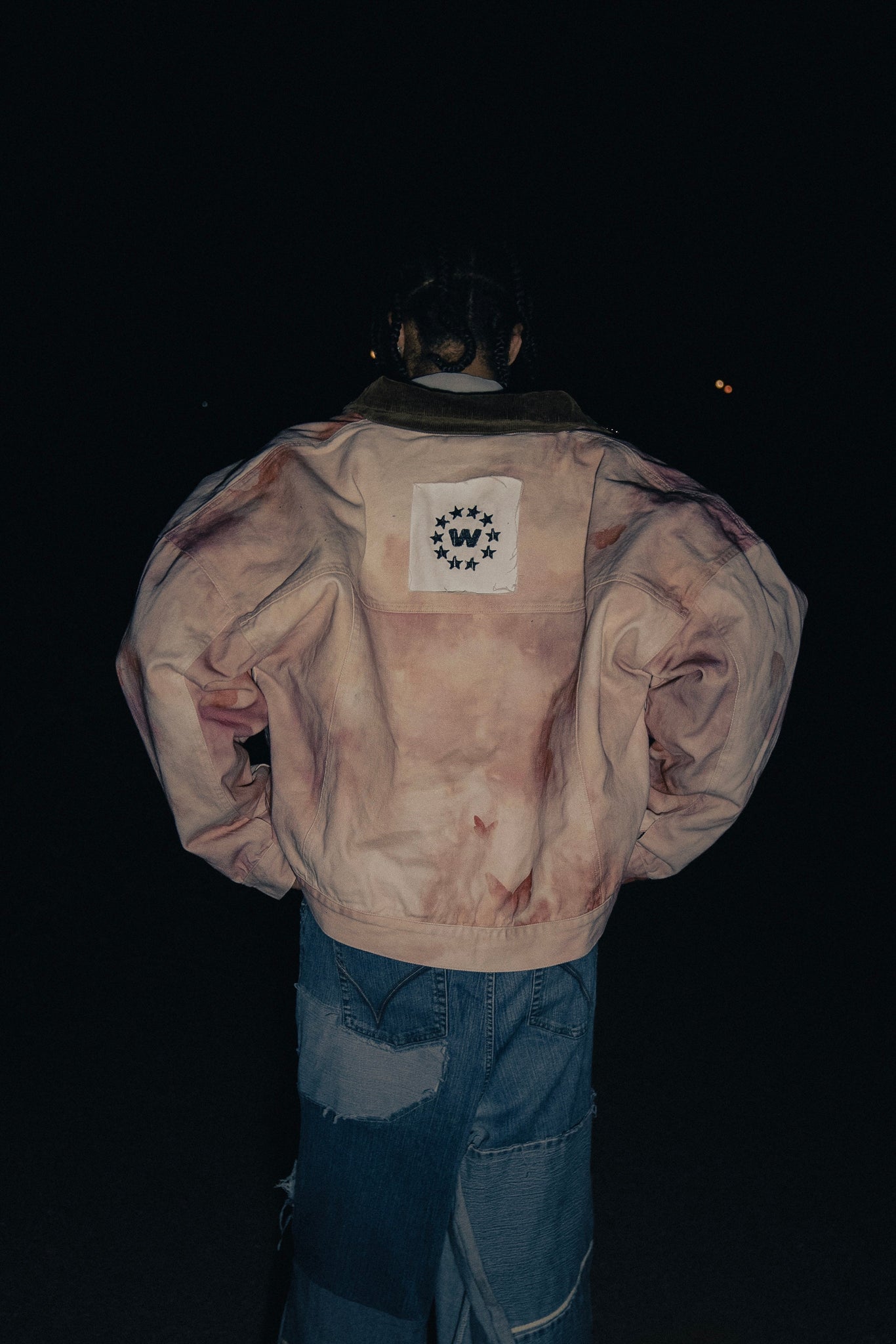 Reworked Ryoko Rain Tie-Dye Denim Jacket