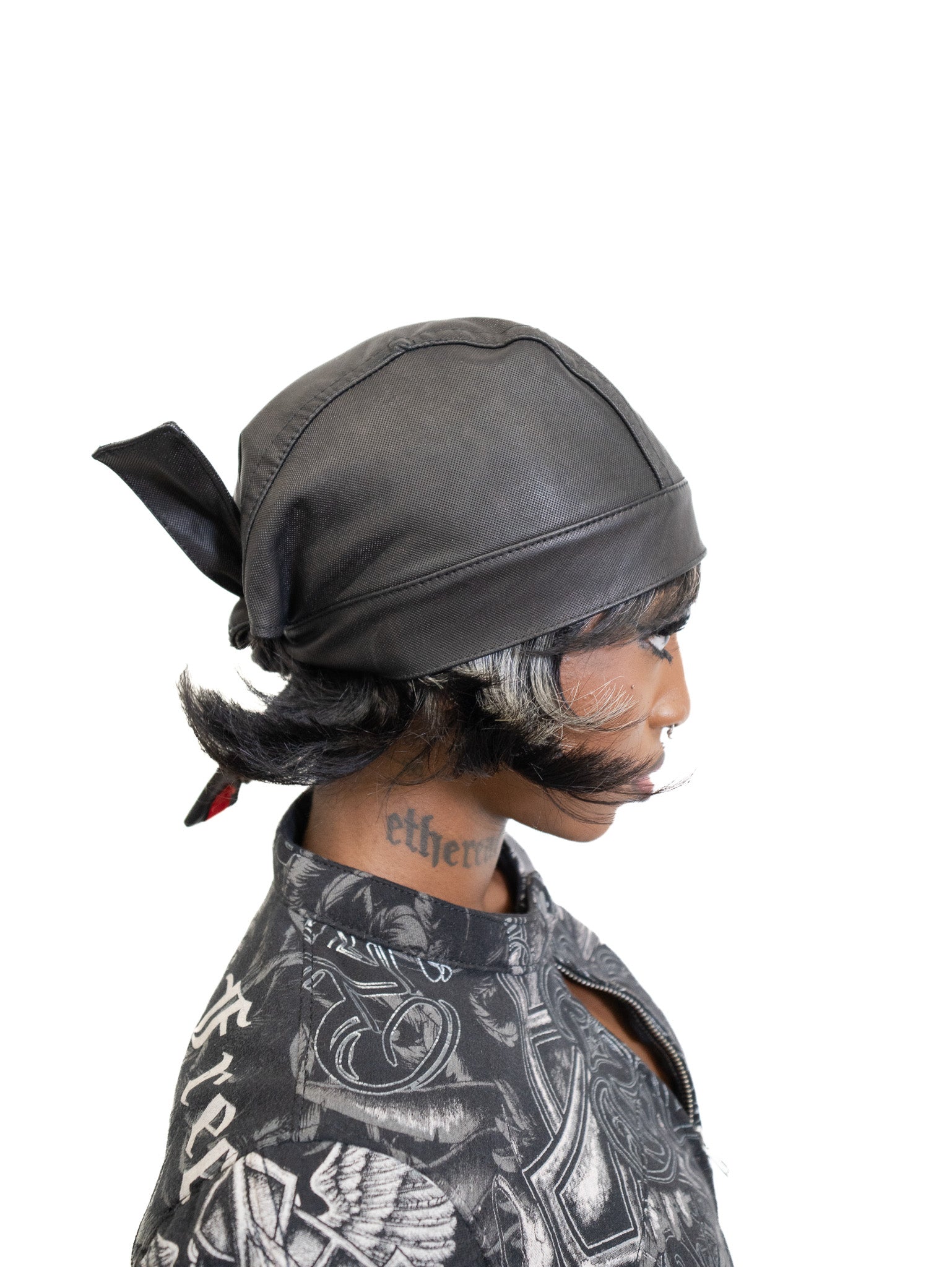 Leather Moto Cap