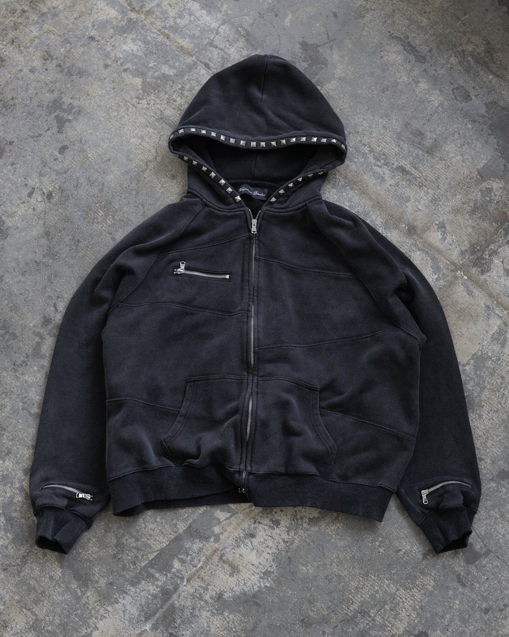 "Nightfall" Studded Zip Hoodie