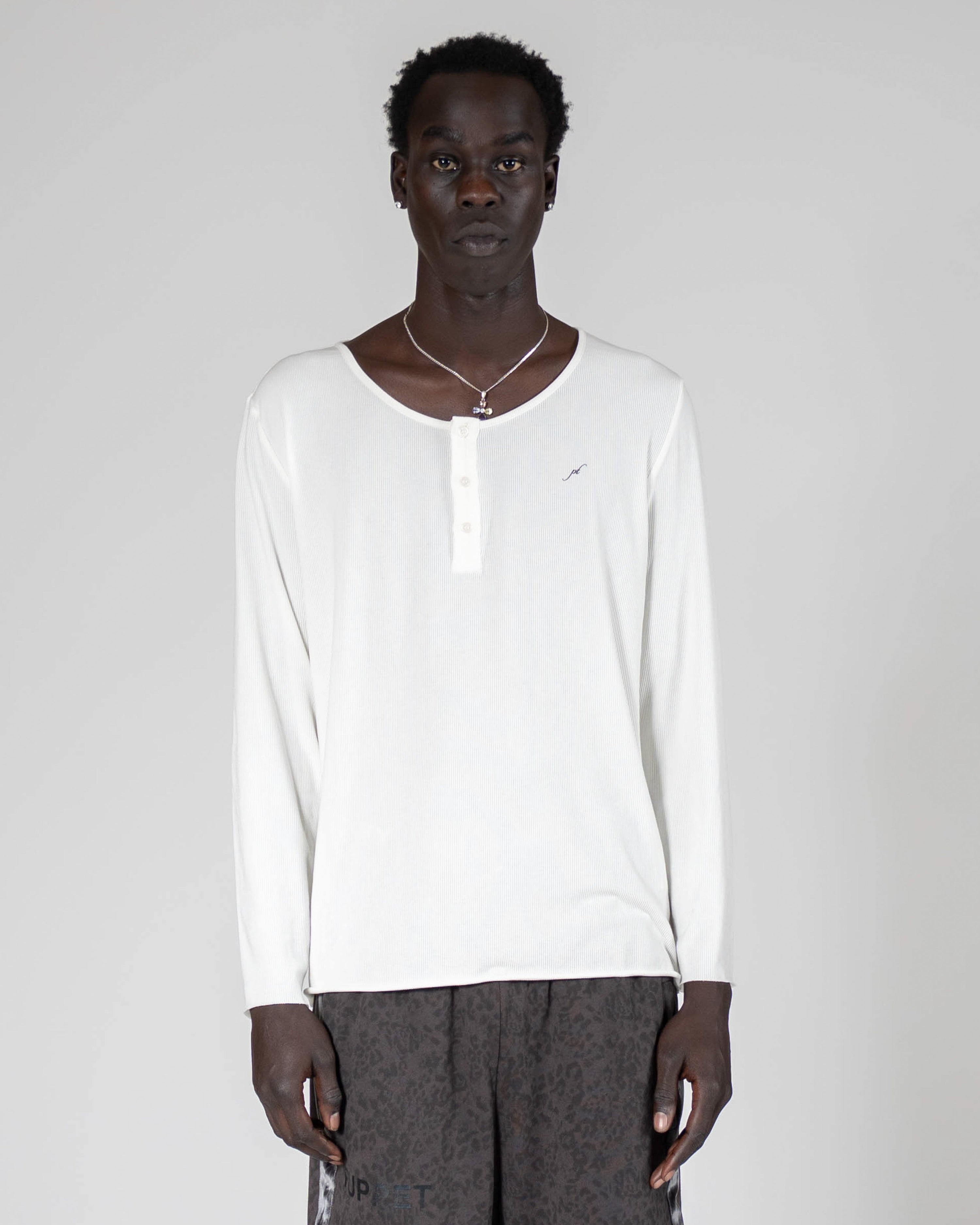 Delicate Wide Neck Henley