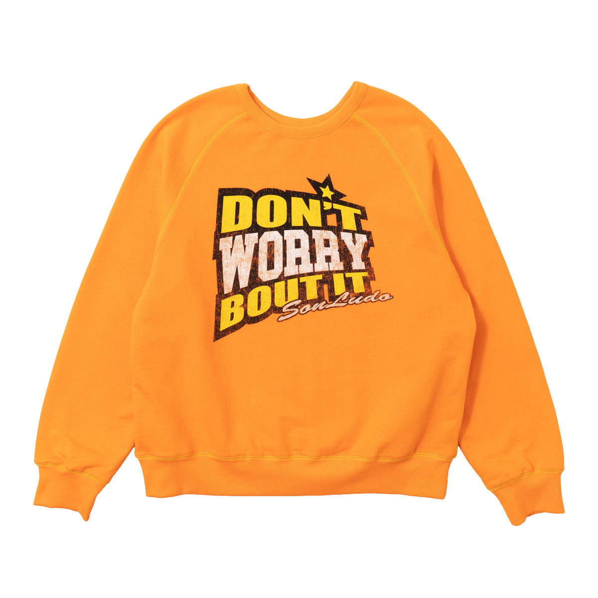 Reversible DWBI Crewneck - Orange/White