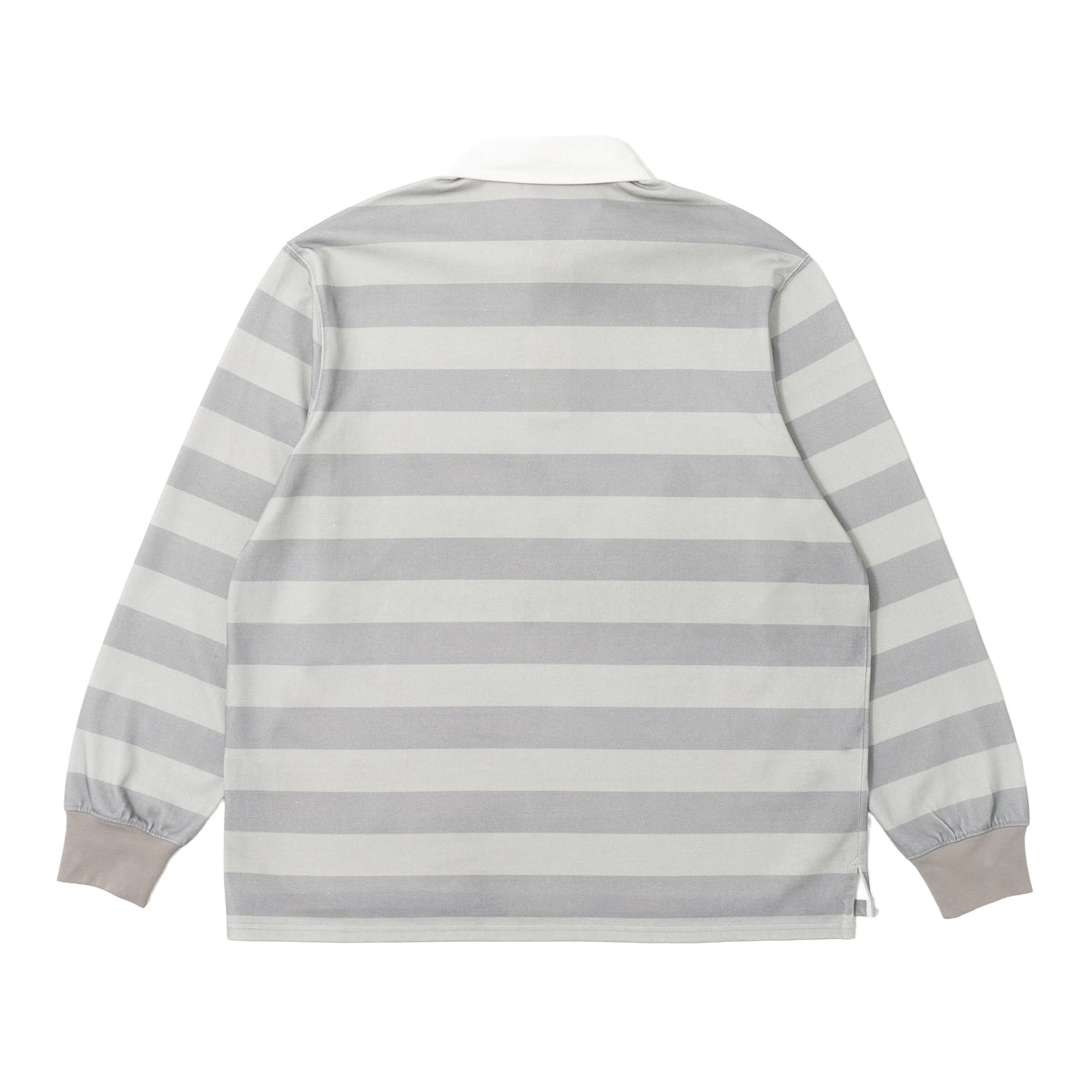 Yumi Striped LS Polo - Grey