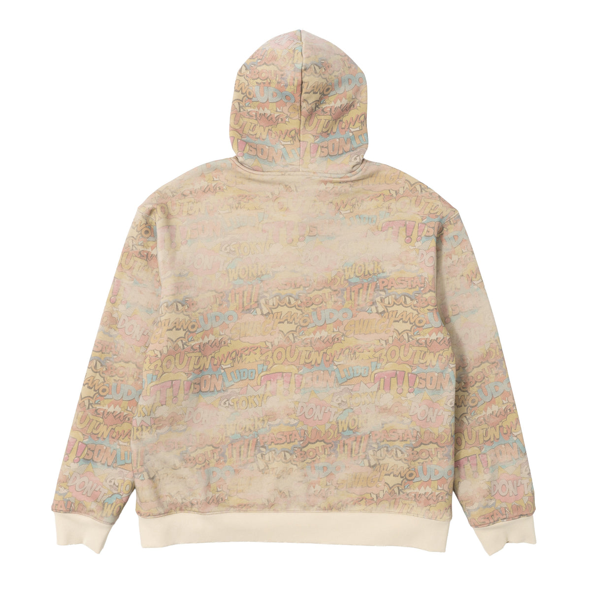 Reversible Comics Zip Hoodie - Cream