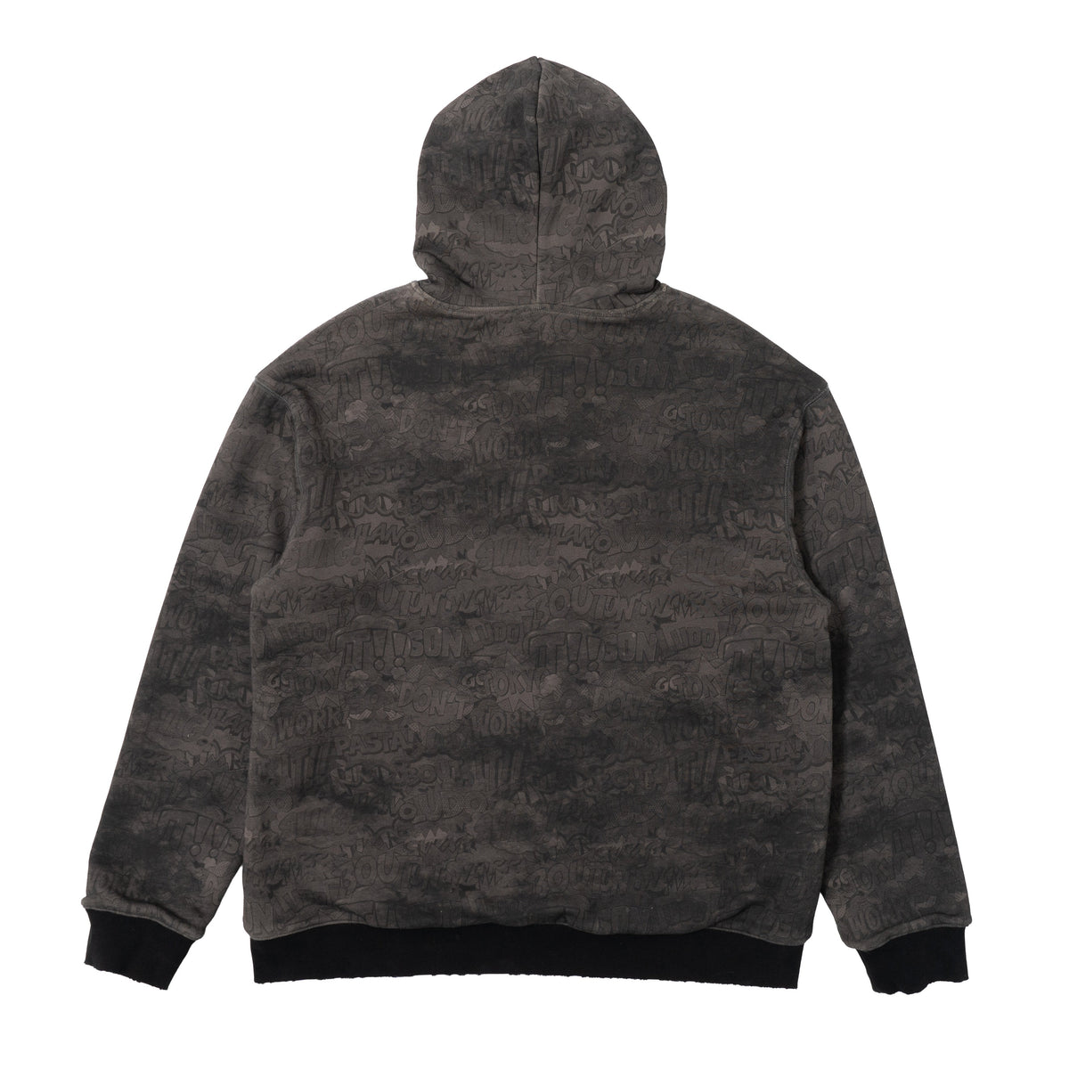 Reversible Comics Zip Hoodie - Black
