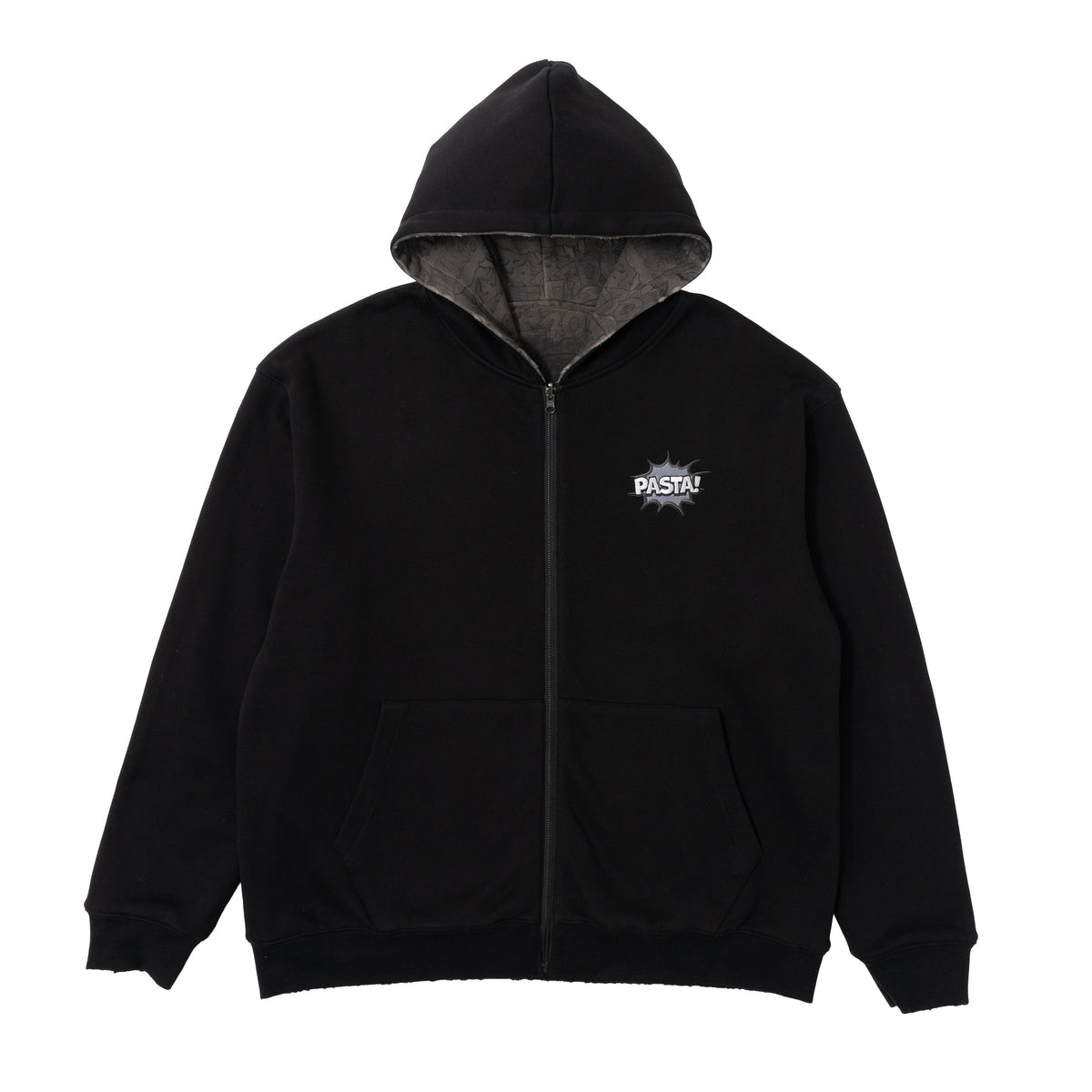 Reversible Comics Zip Hoodie - Black