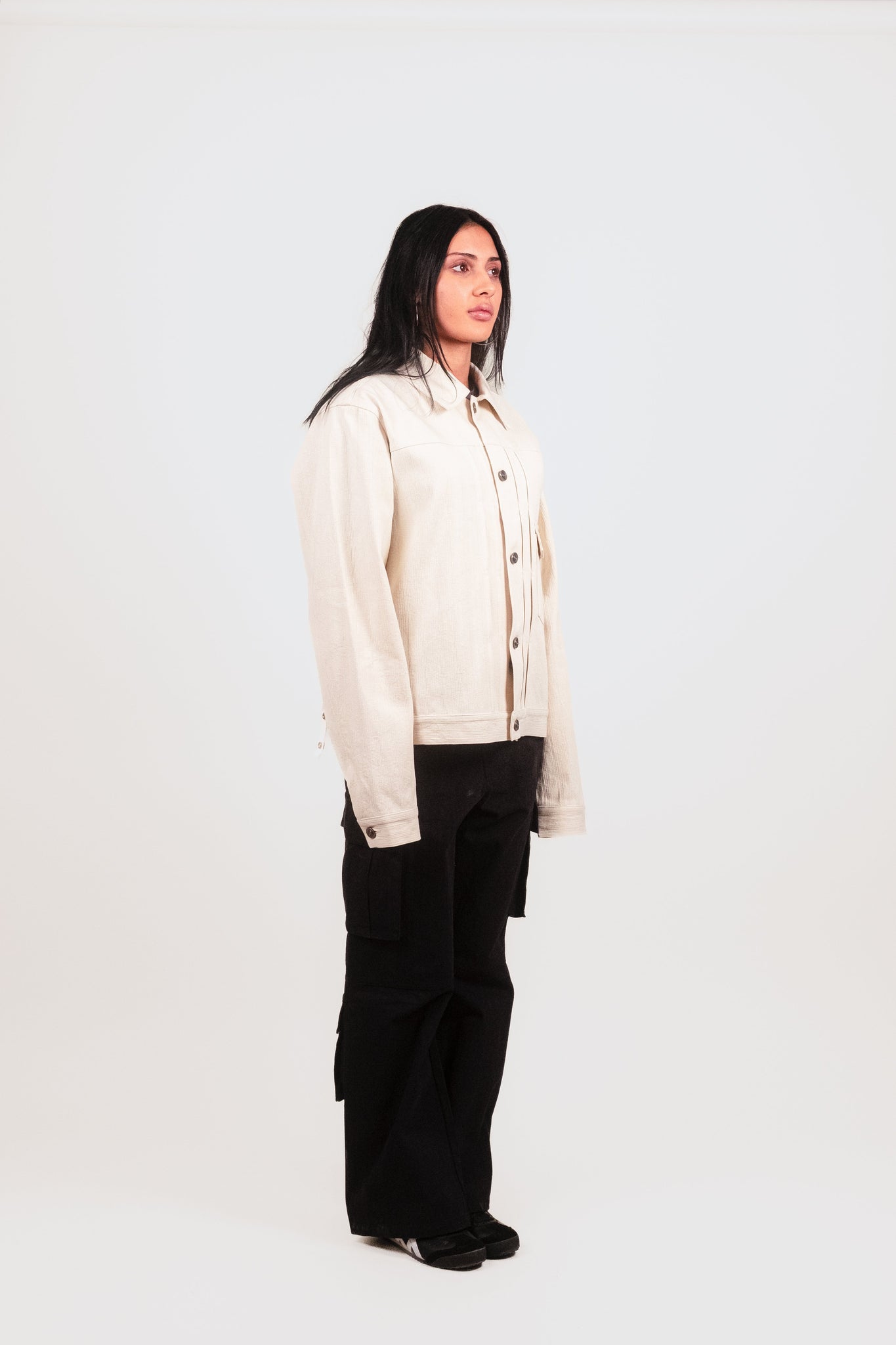 Pleated Military Blouson