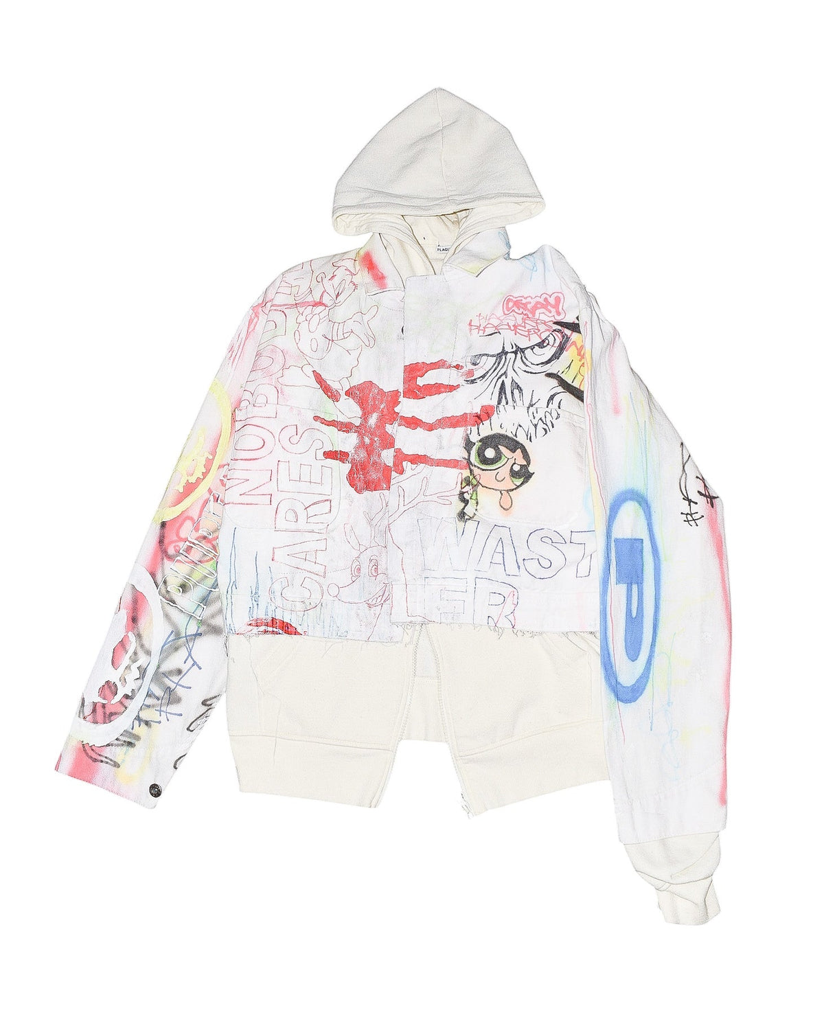 1/1 Denim/Zip Up Hoodie Jacket (L)